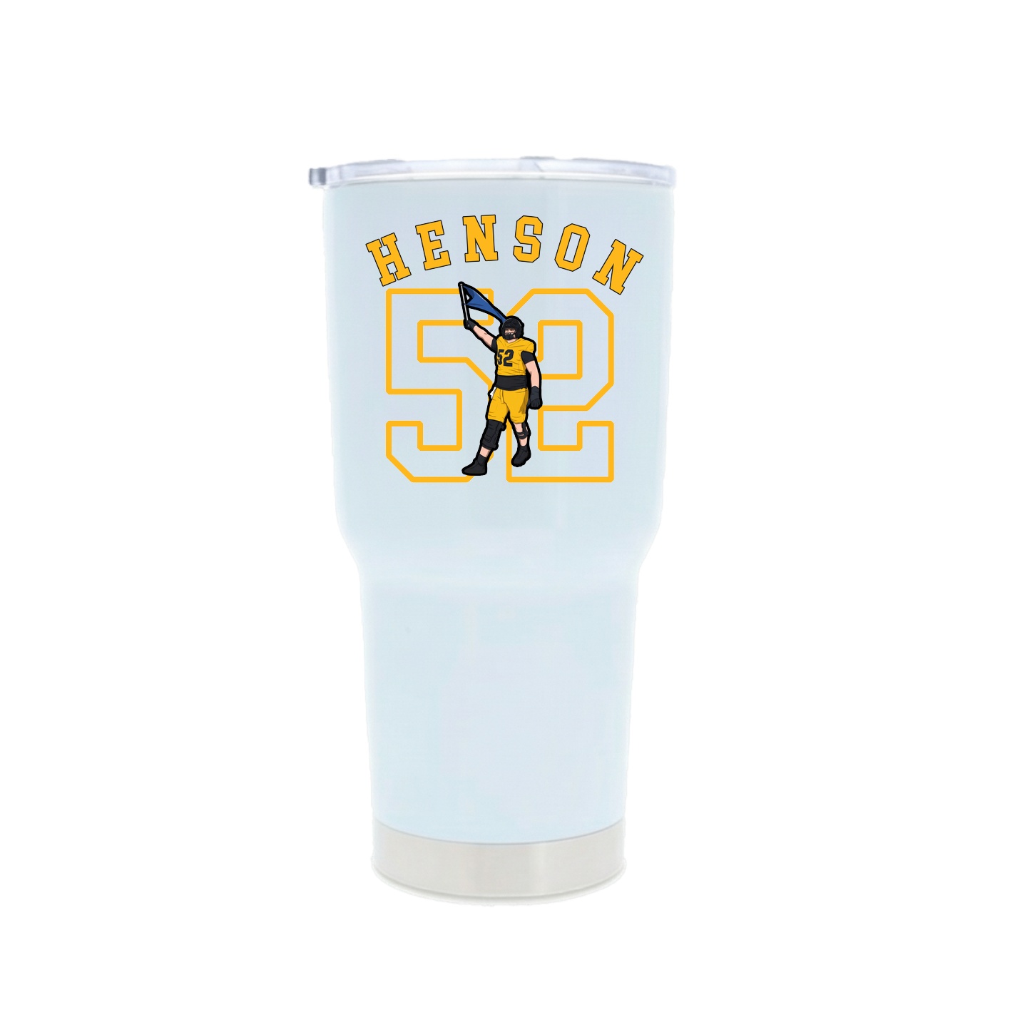 30oz Stainless Steel Tumbler — Shirsey Arch in White