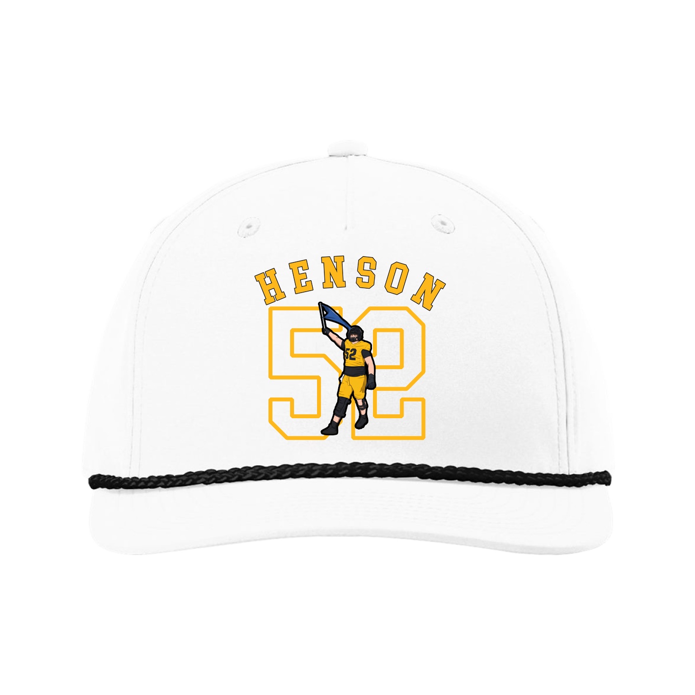 Five-Panel Classic Rope Cap — Shirsey Arch in White