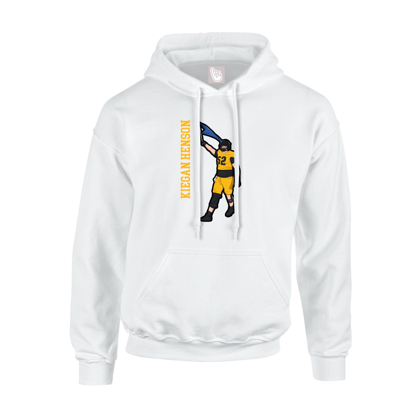 Hoodie — Name Vertical in White