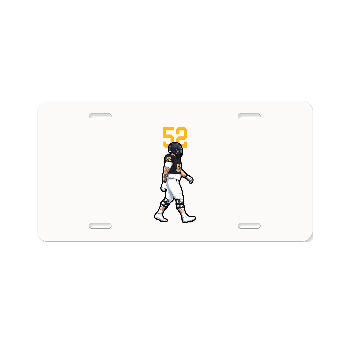 License Plate — Number Top in Classic