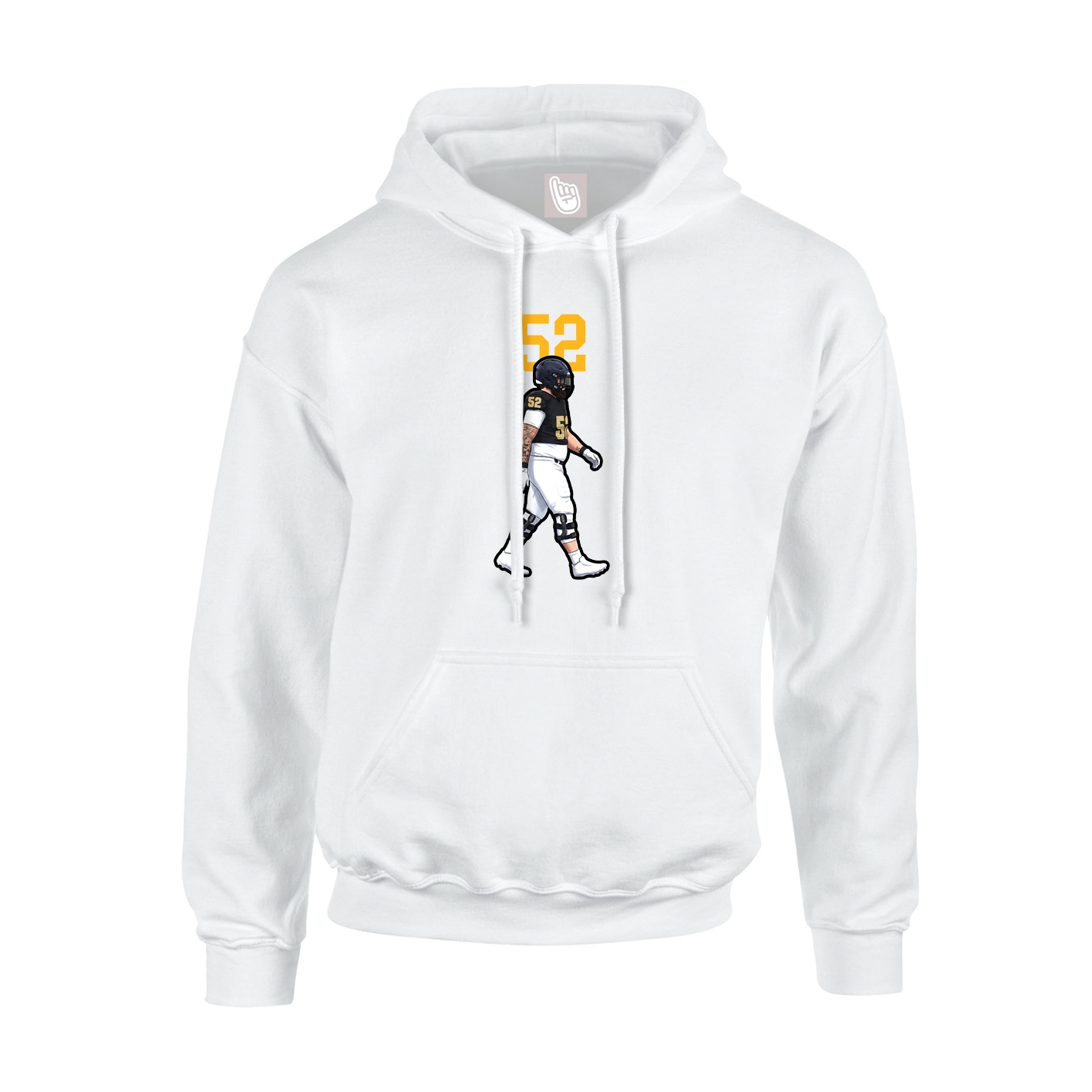 Hoodie — Number Top in White