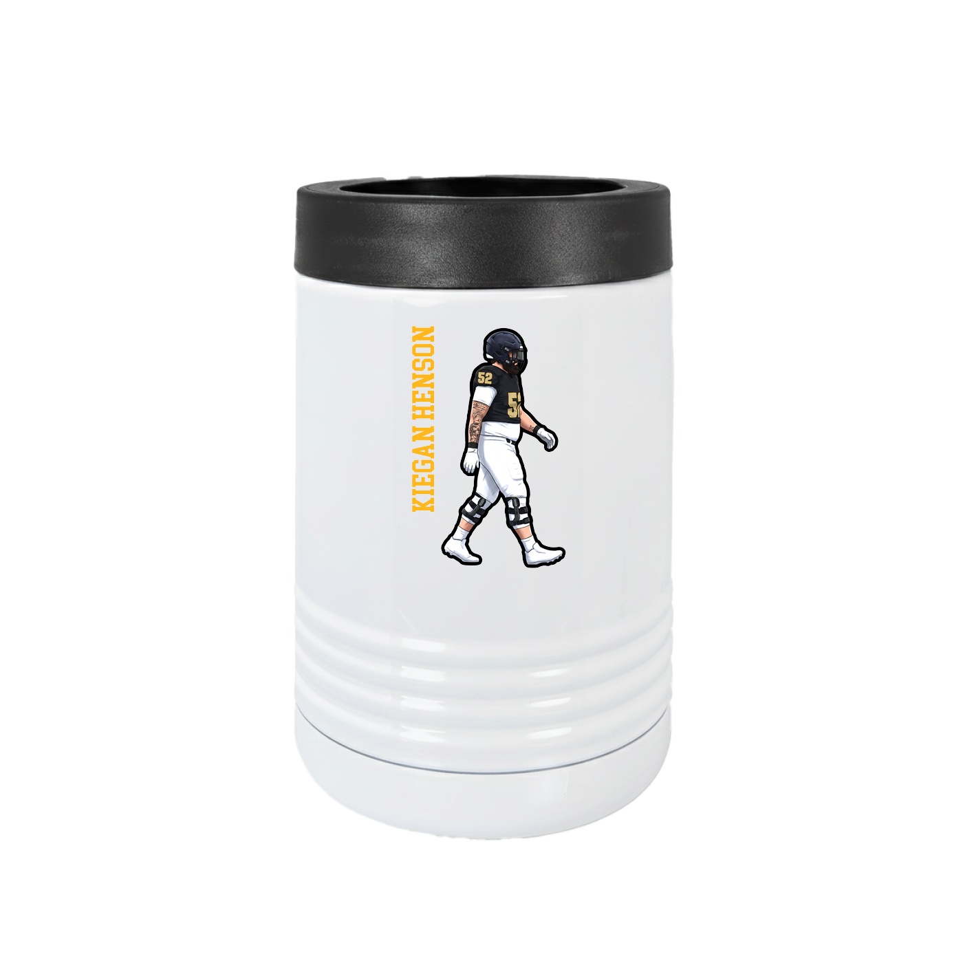 Beverage Holder — Name Vertical in White