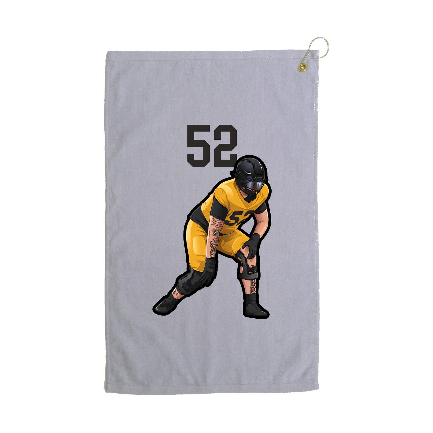 Golf Towel — Number Top in Grey