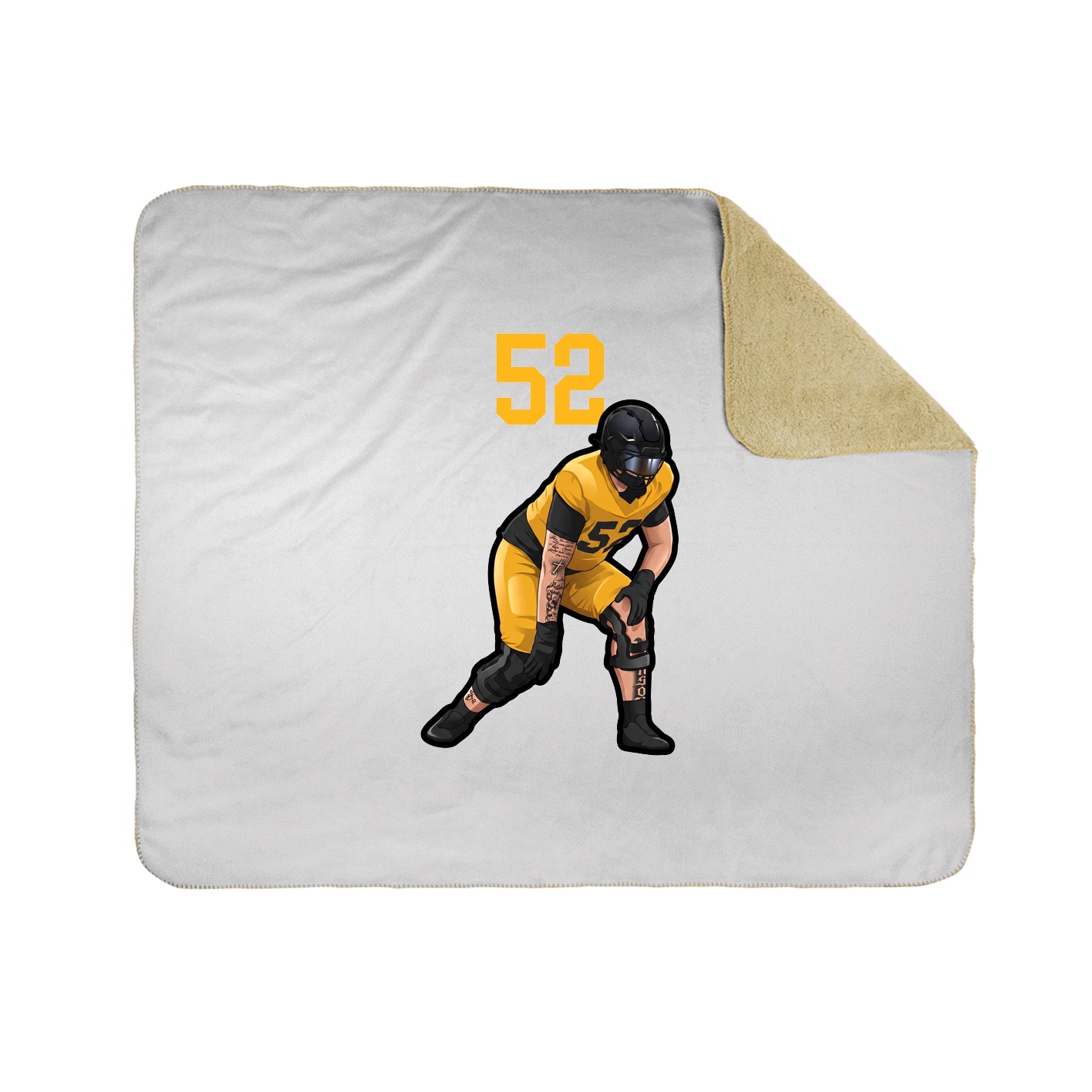 Throw Blanket — Number Top in White