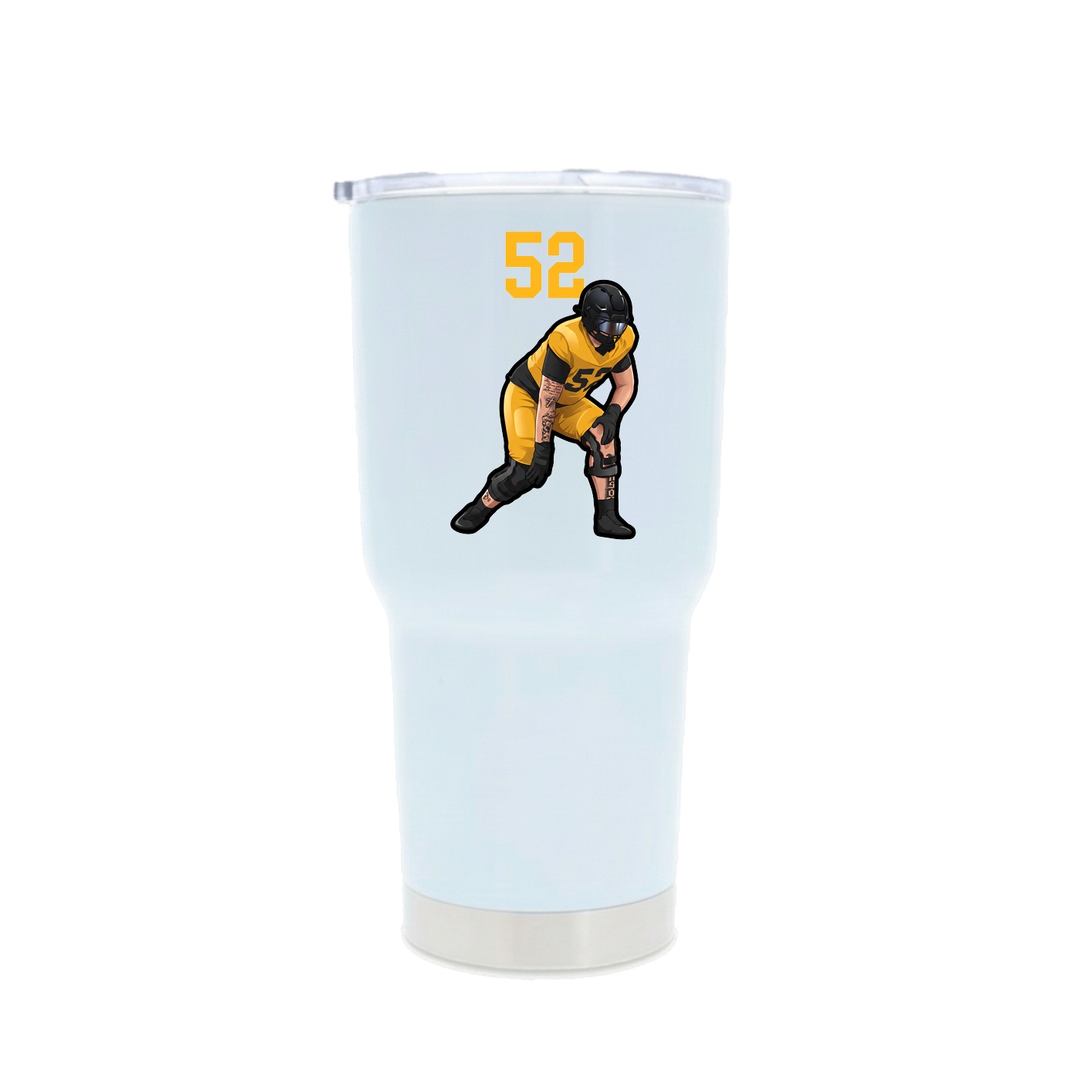 30oz Stainless Steel Tumbler — Number Top in White