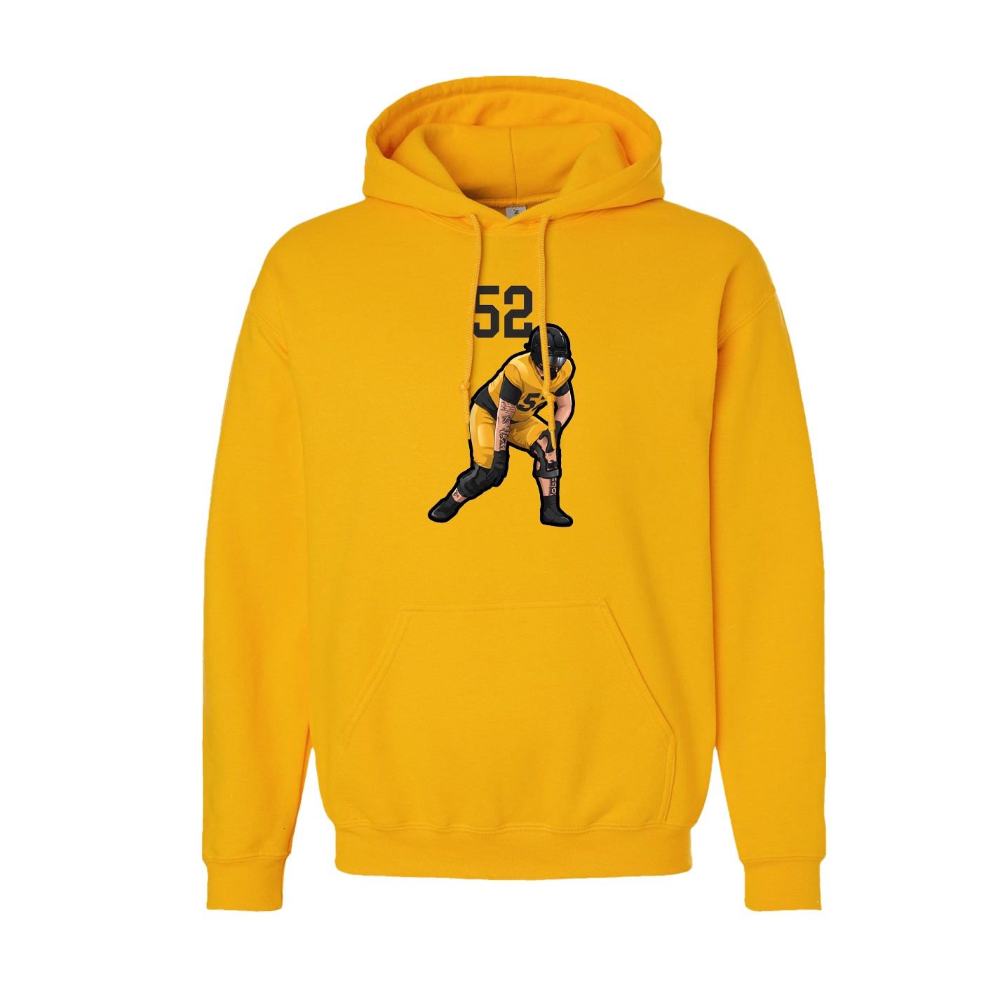 Youth Hoodie — Number Top in Gold