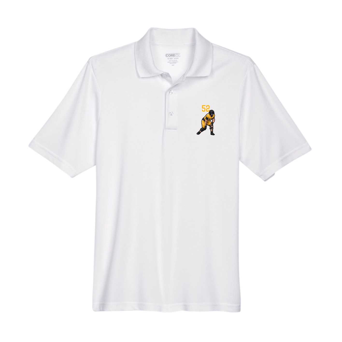 Performance Polo — Number Top in White
