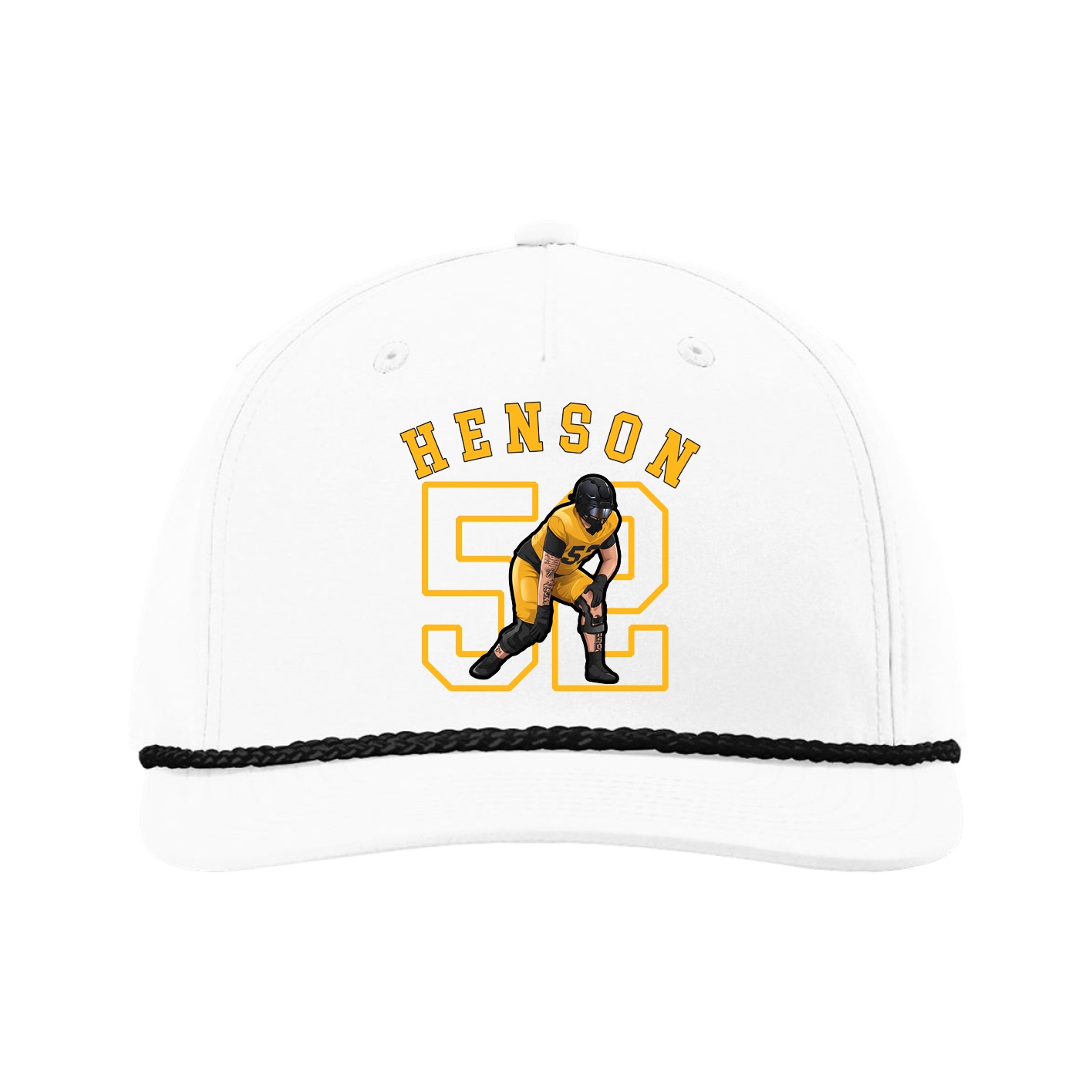 Five-Panel Classic Rope Cap — Shirsey Arch in White