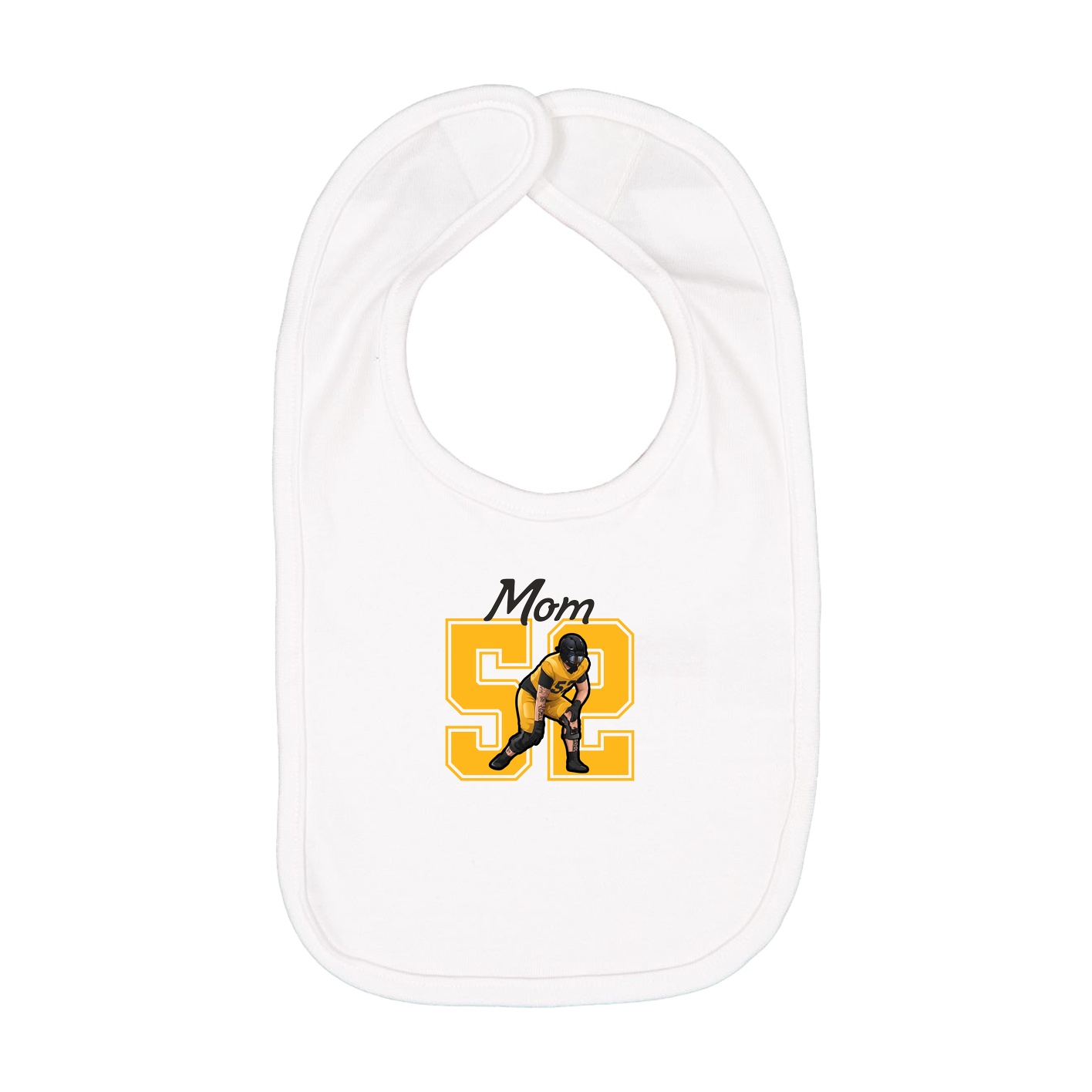 Infant Bib — Mothers Day Shirsey in White