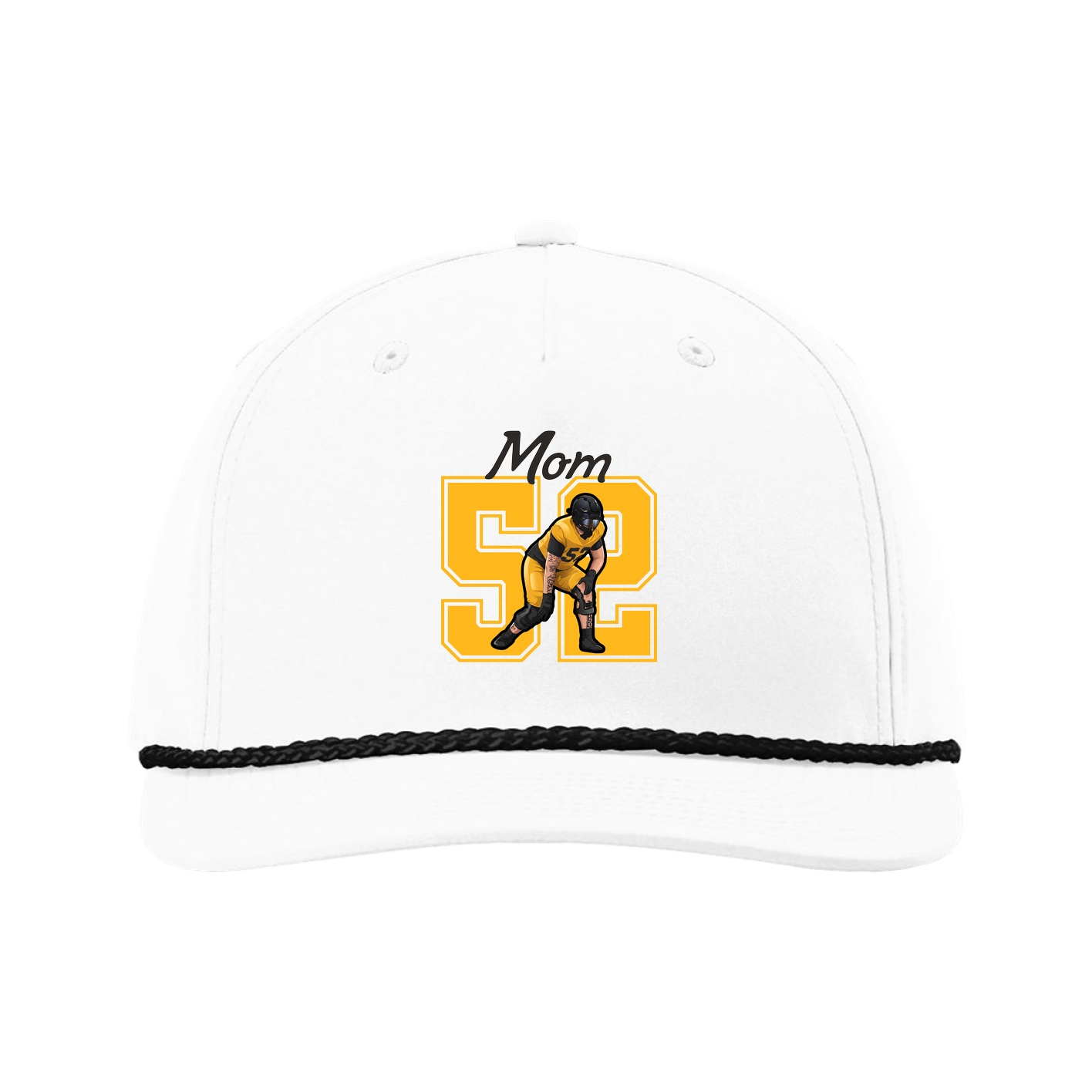 Five-Panel Classic Rope Cap — Mothers Day Shirsey in White