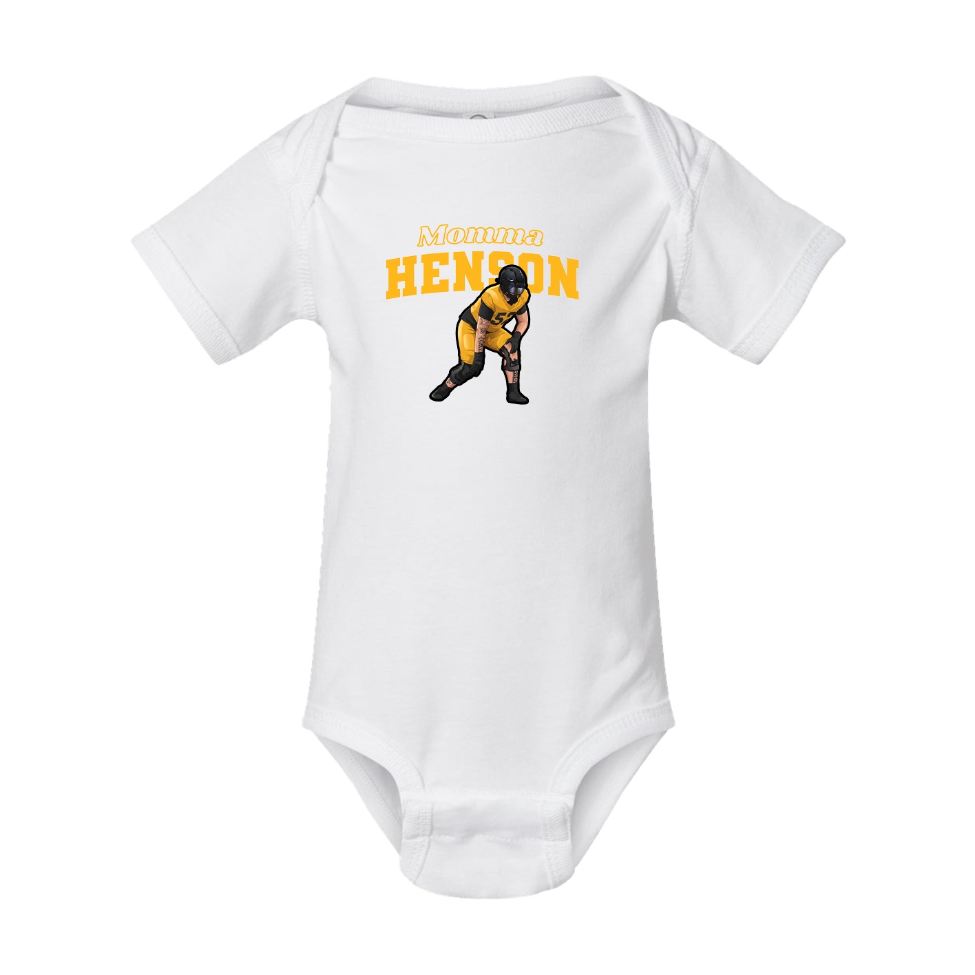Baby Onesie — Mothers Day Block in White