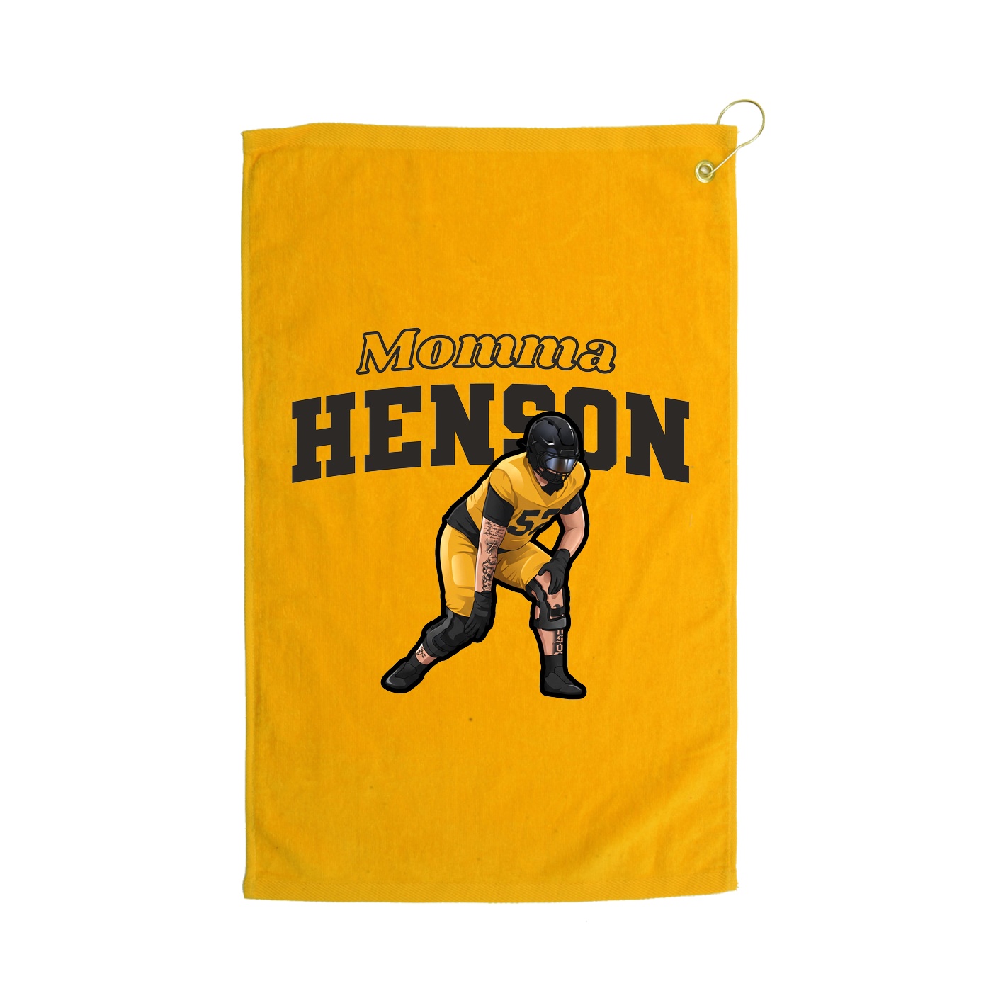 Golf Towel — Mothers Day Block in Gold