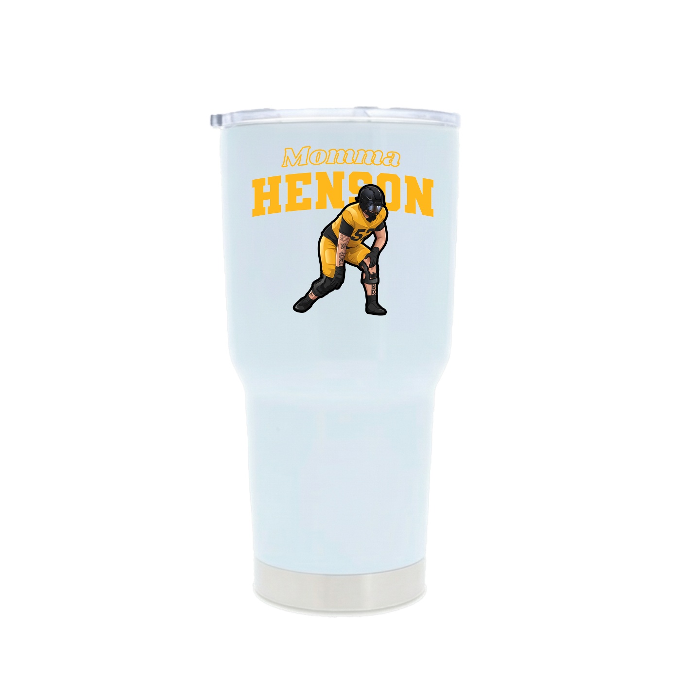30oz Stainless Steel Tumbler — Mothers Day Block in White