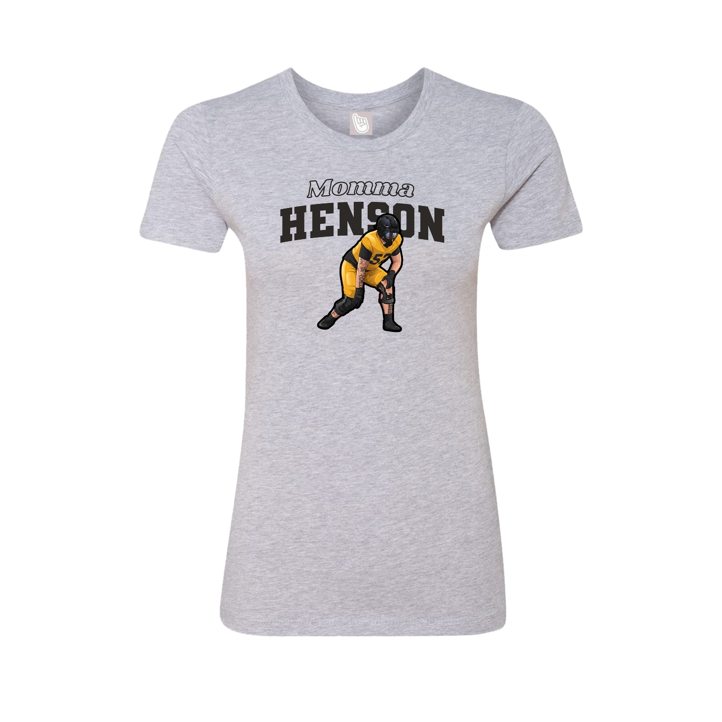 Womens Tee — Mothers Day Block in Grey