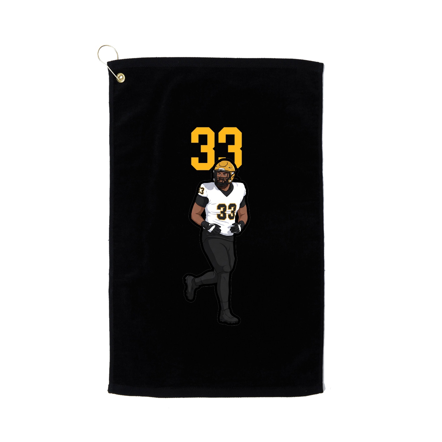 Golf Towel — Number Top in Black