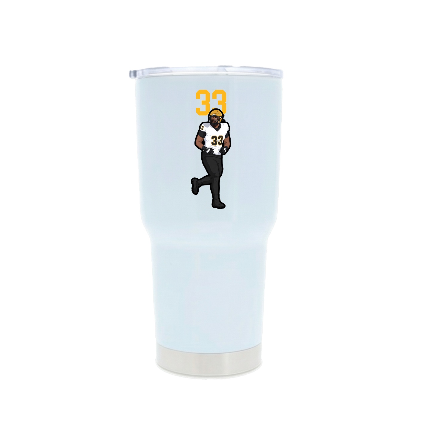 30oz Stainless Steel Tumbler — Number Top in White