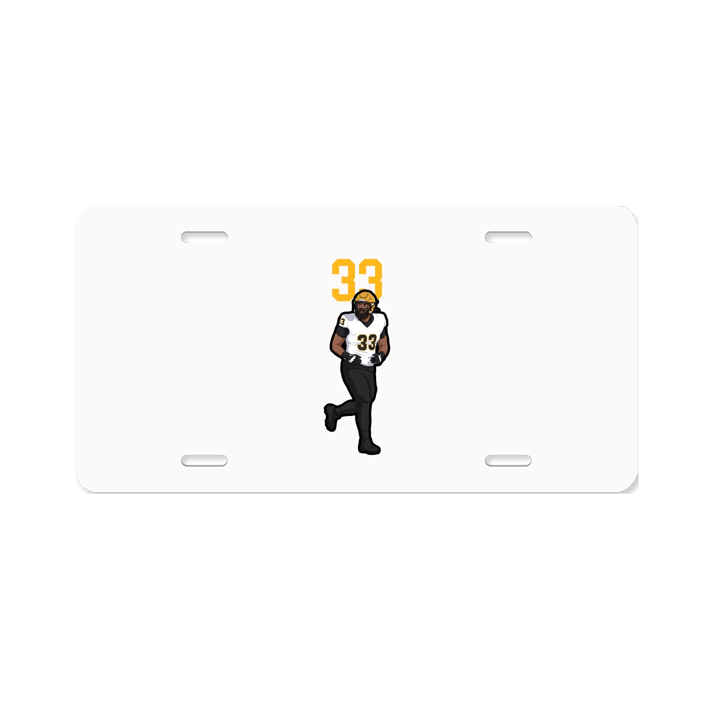 License Plate — Number Top in Classic