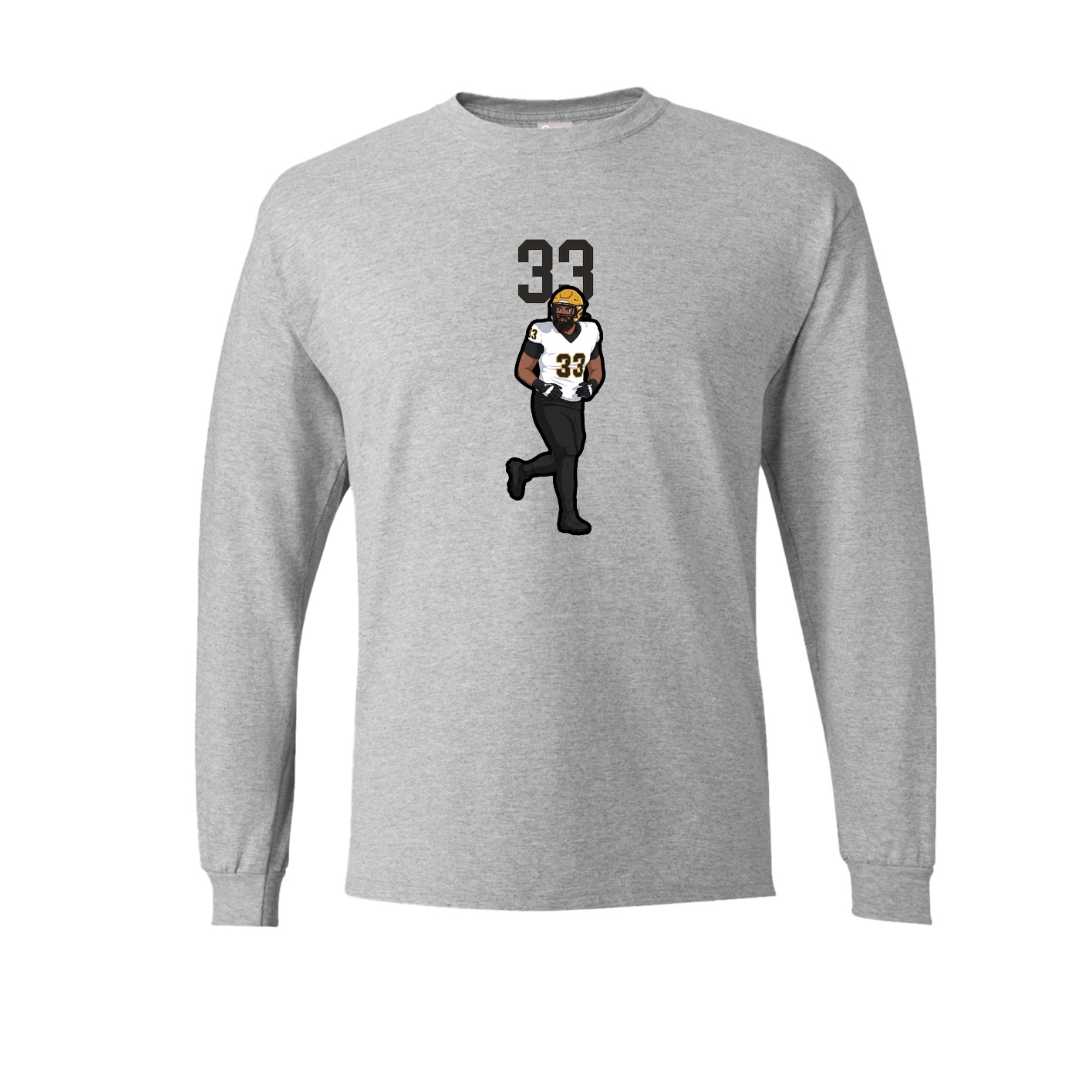 Long Sleeve Tee — Number Top in Grey