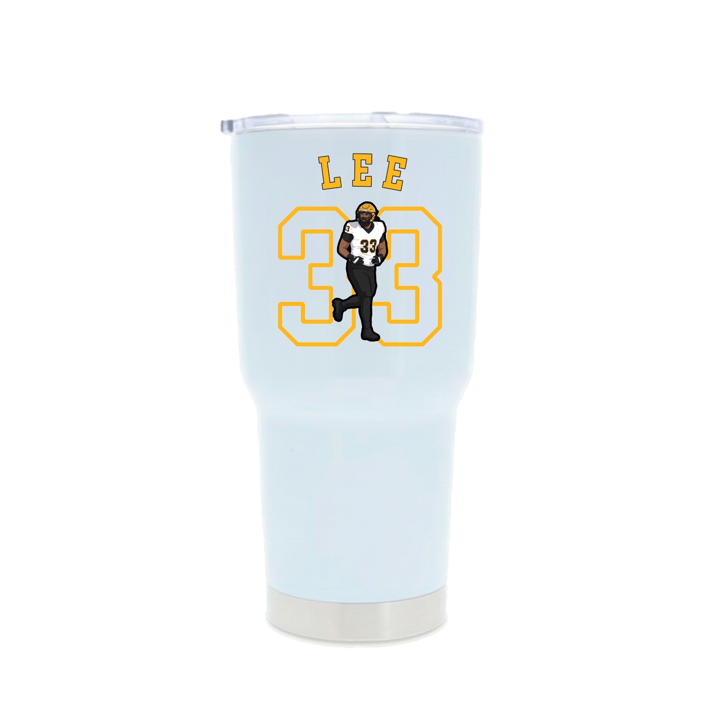 30oz Stainless Steel Tumbler — Shirsey Arch in White