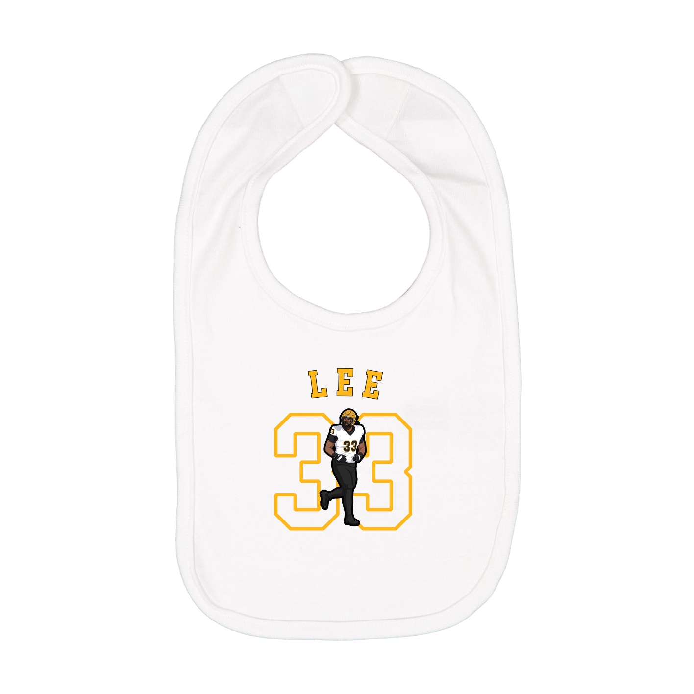 Infant Bib — Shirsey Arch in White