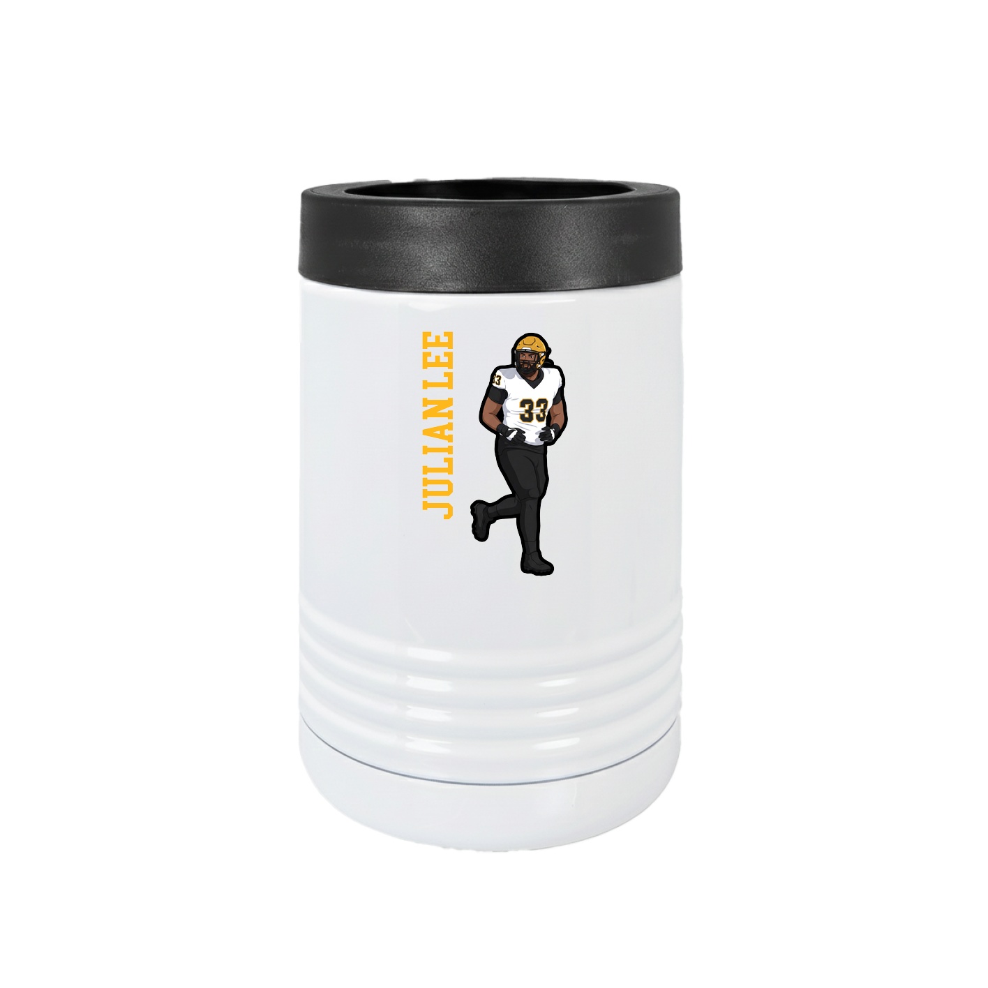 Beverage Holder — Name Vertical in White