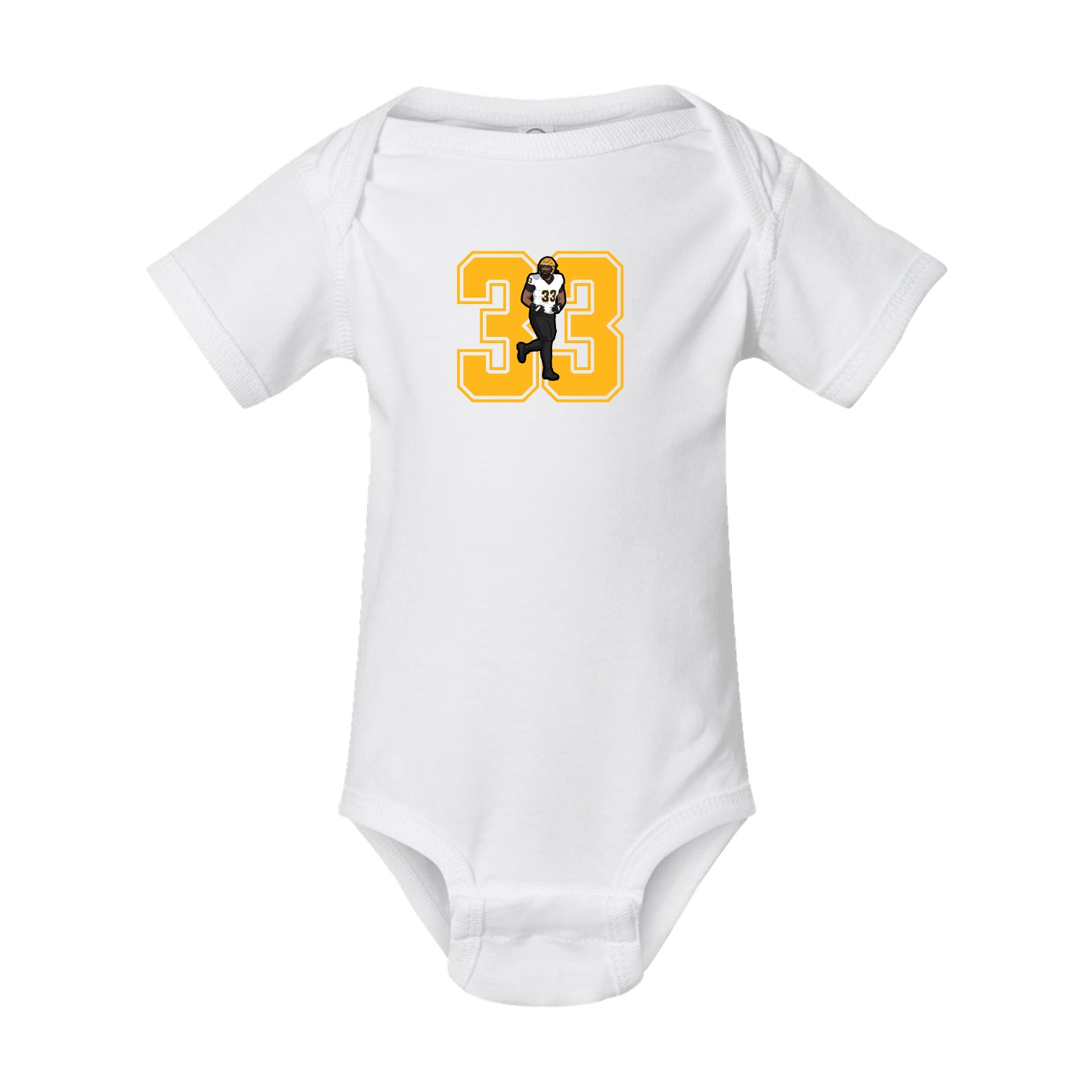 Baby Onesie — Number in White