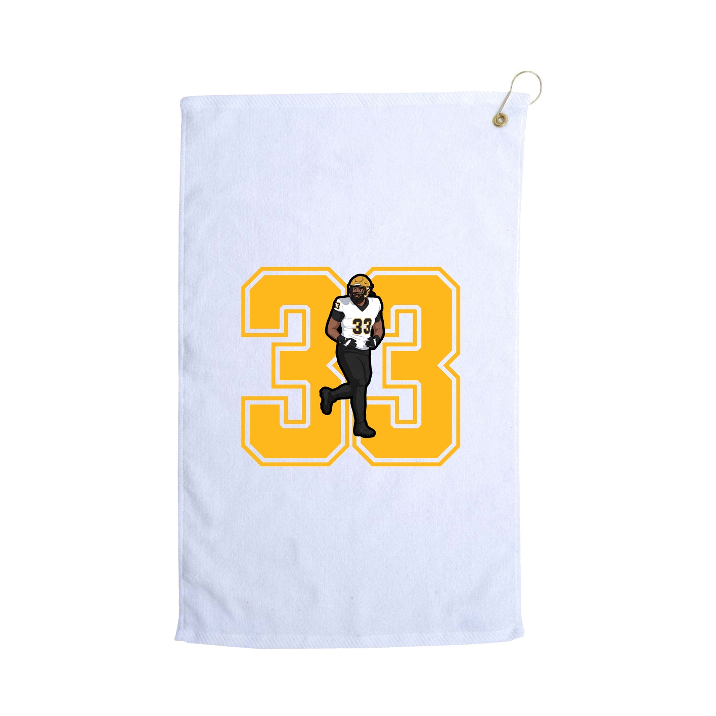 Golf Towel — Number in White