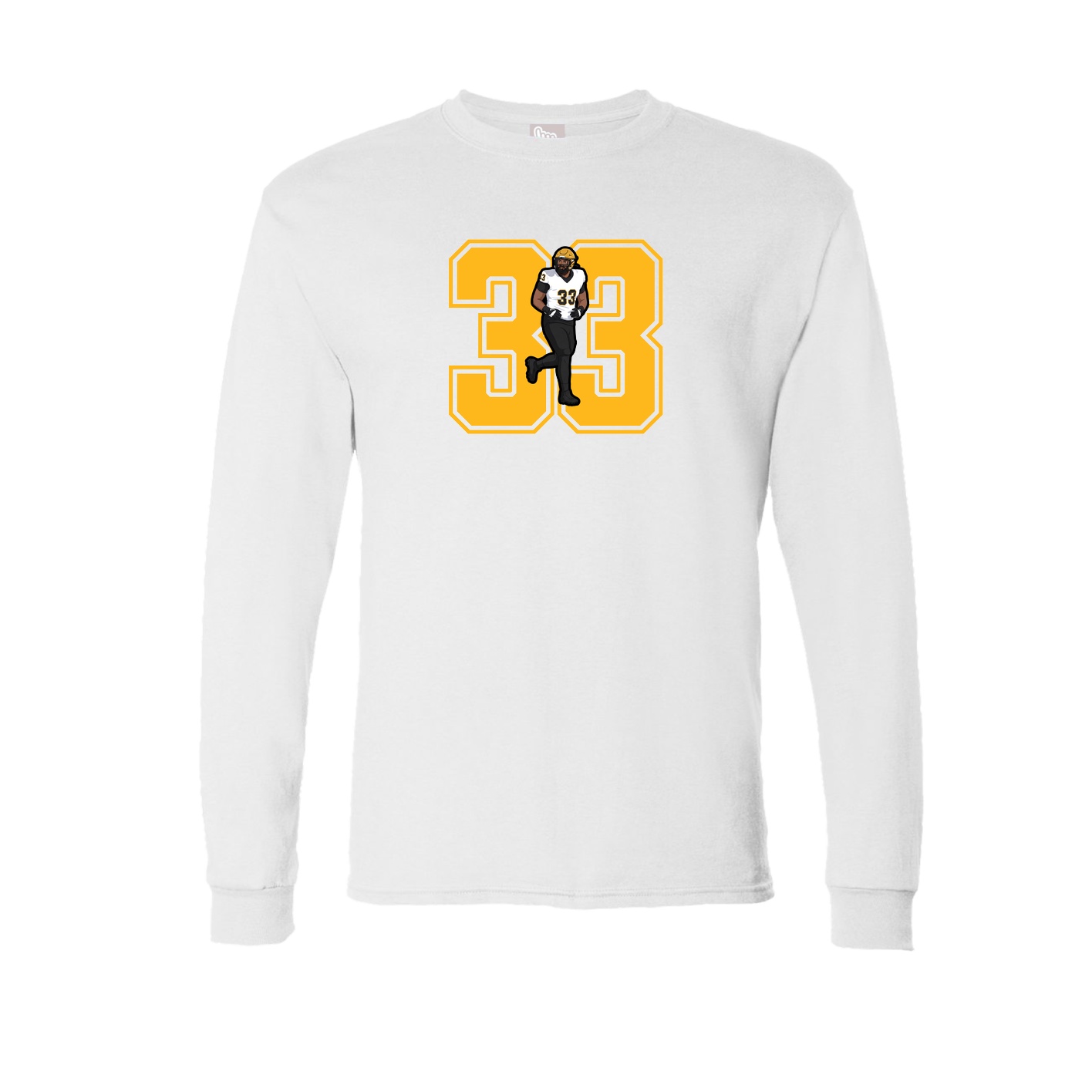 Long Sleeve Tee — Number in White