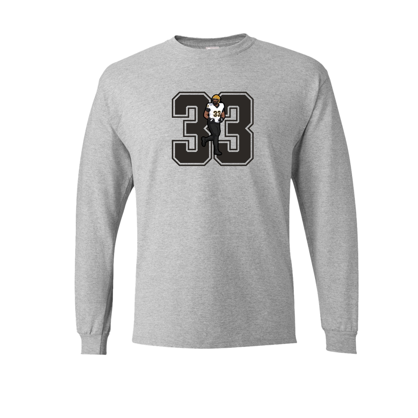 Long Sleeve Tee — Number in Grey