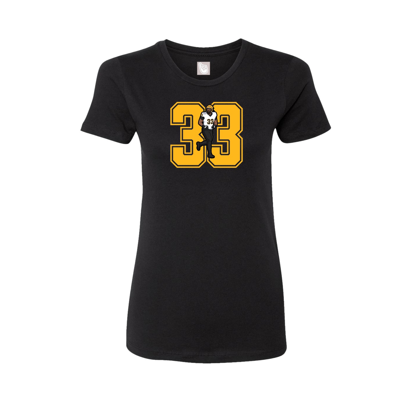 Womens Tee — Number in Black