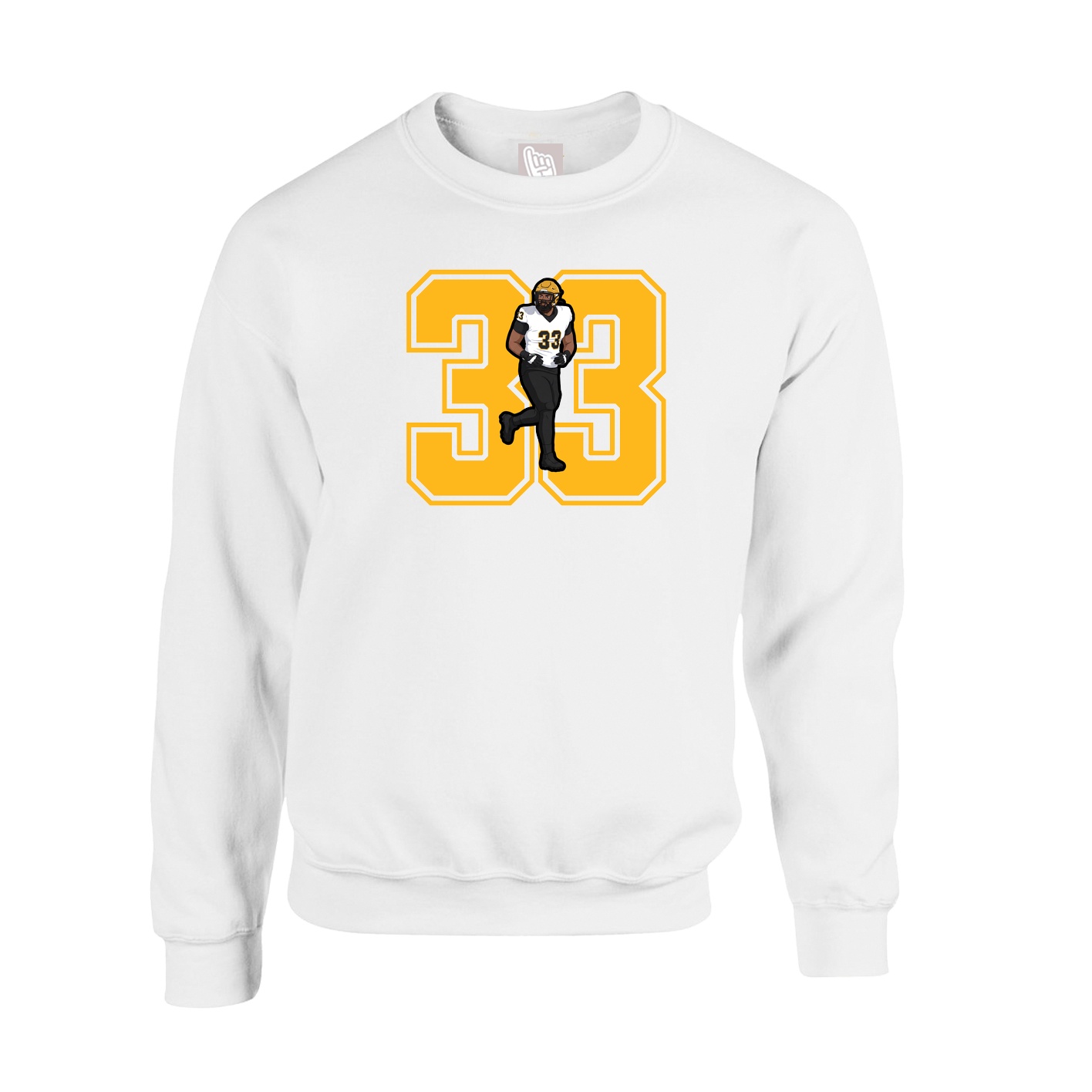 Fleece Crew — Number in White