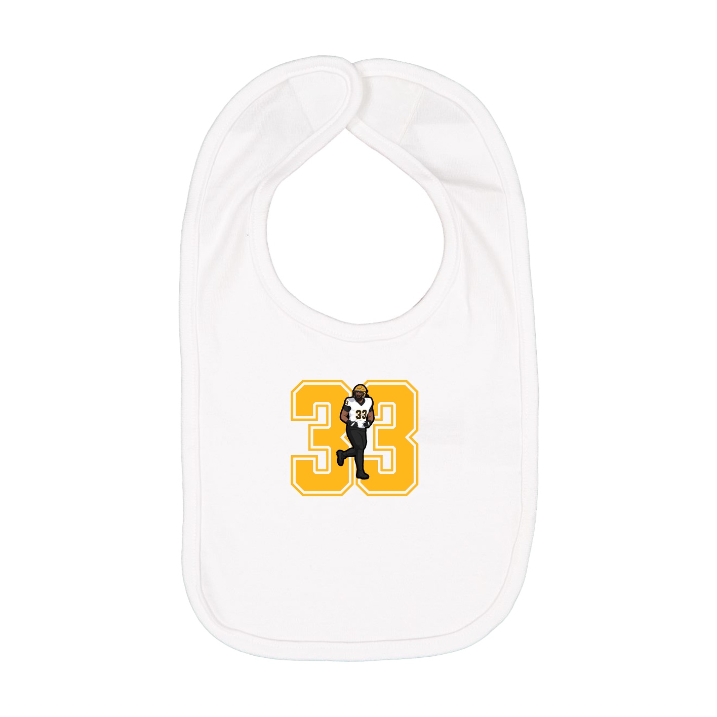 Infant Bib — Number in White