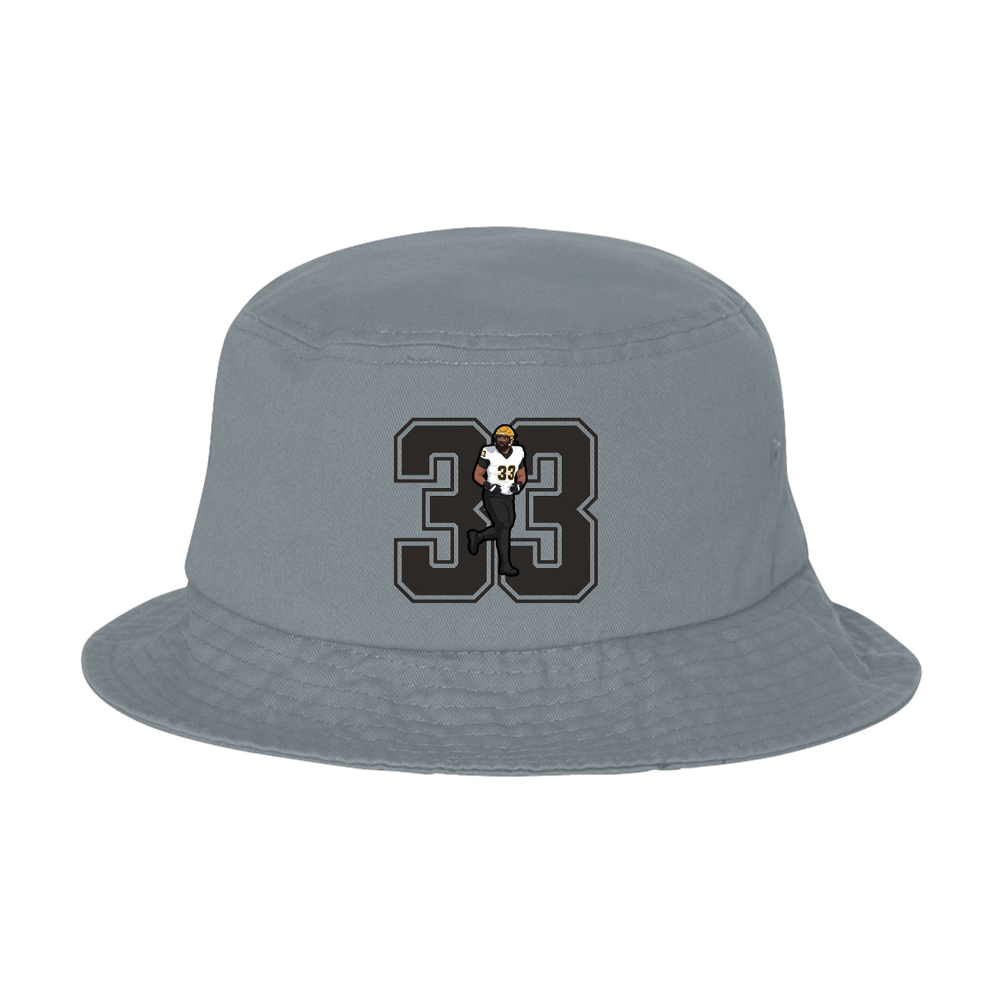 Bucket Cap — Number in Grey