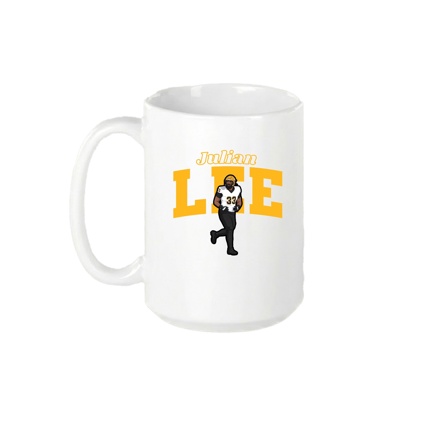 15oz Coffee Mug — Name Arch in White