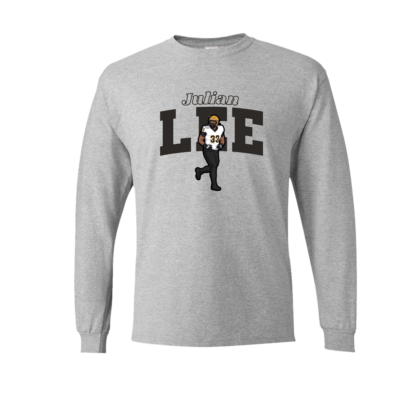 Long Sleeve Tee — Name Arch in Grey