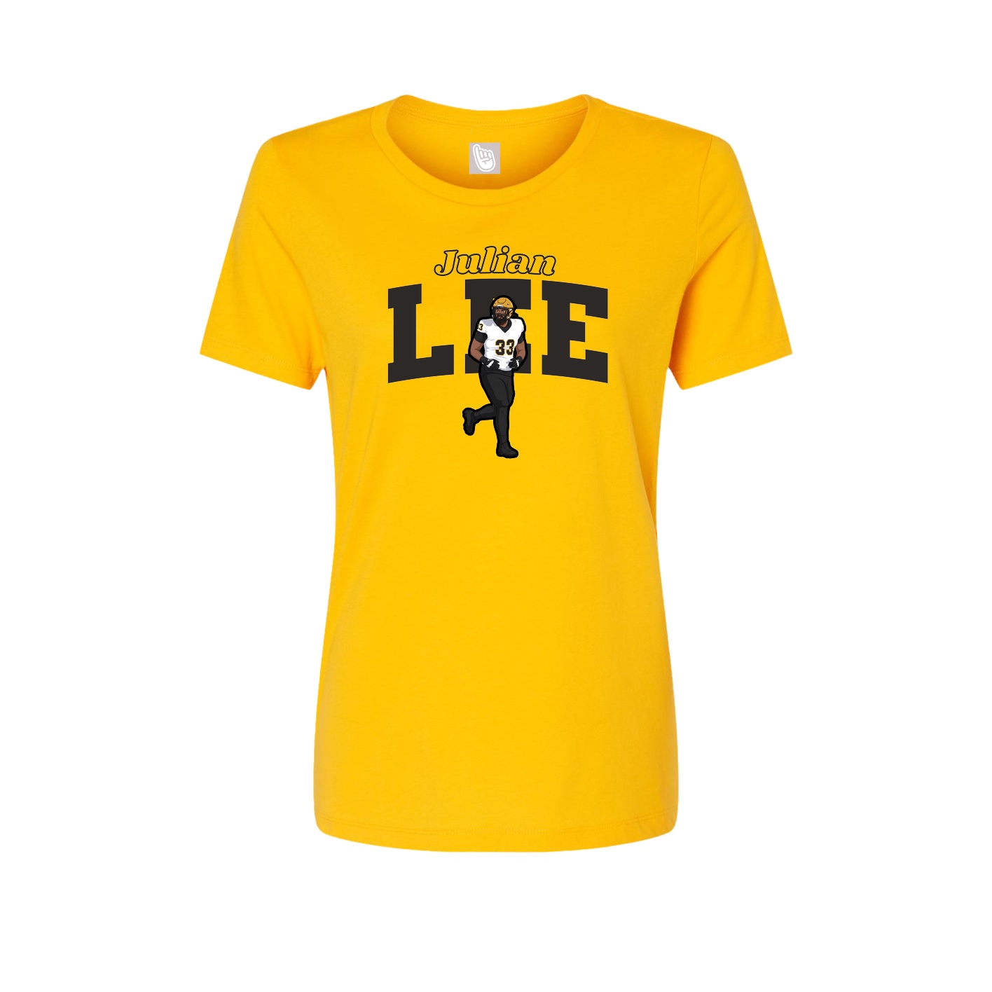 Womens Tee — Name Arch in Gold
