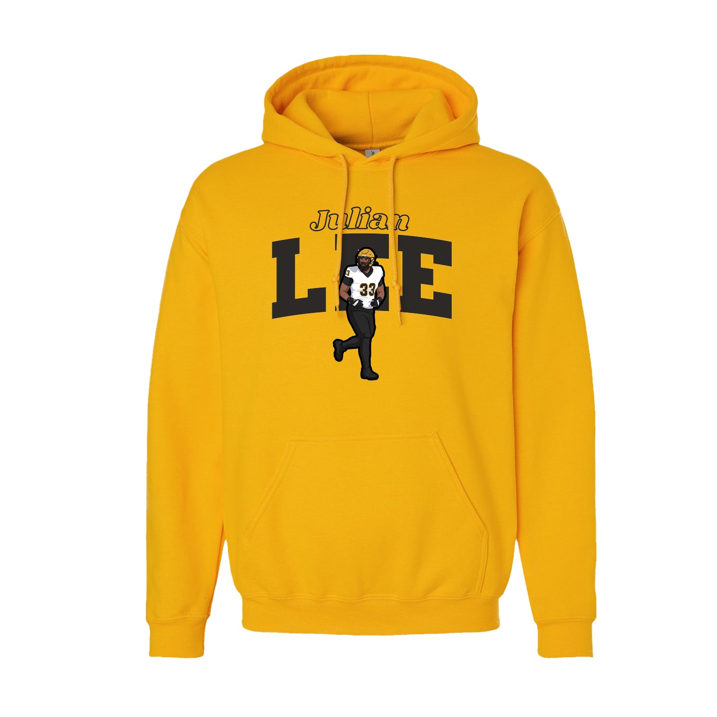 Hoodie — Name Arch in Gold