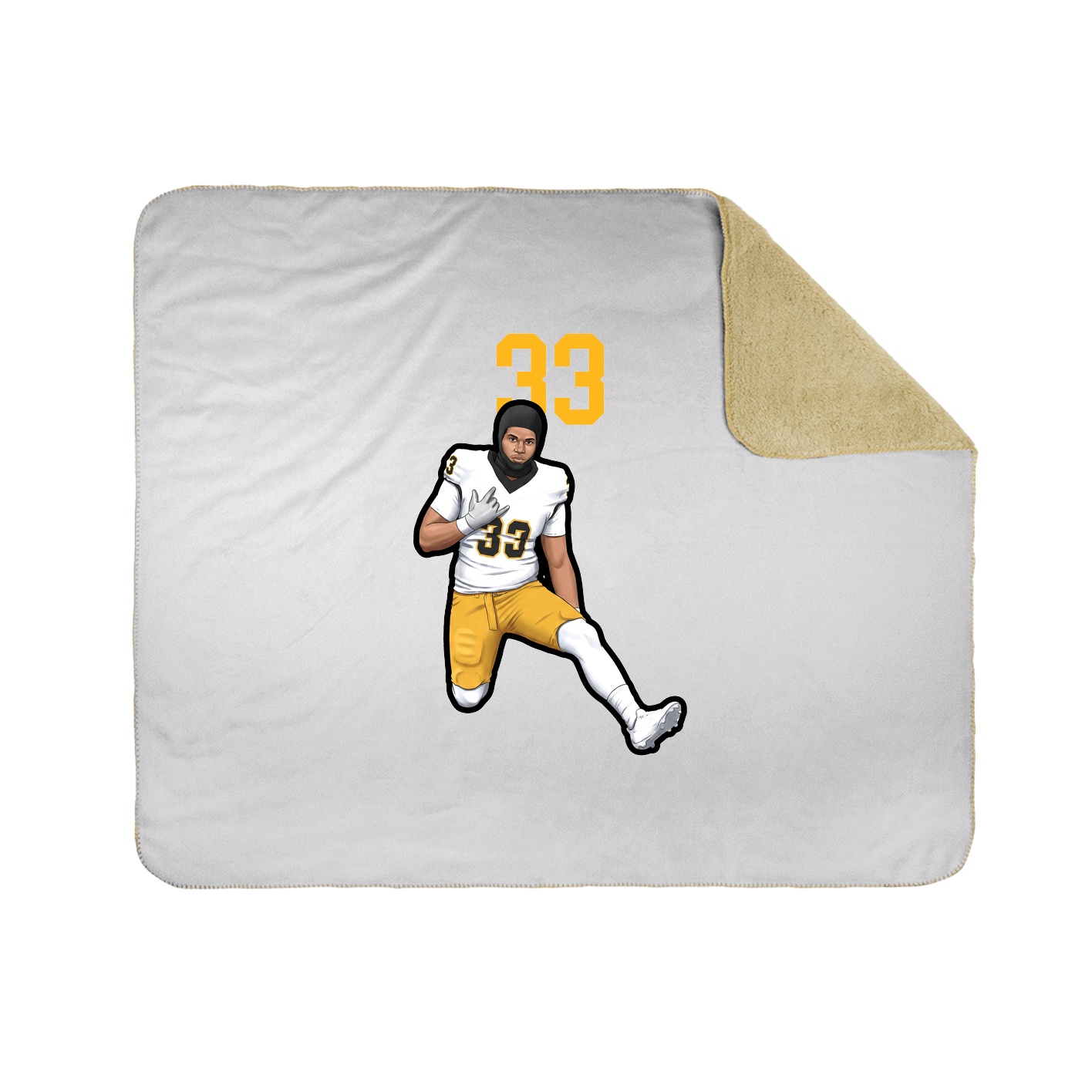 Throw Blanket — Number Top in White