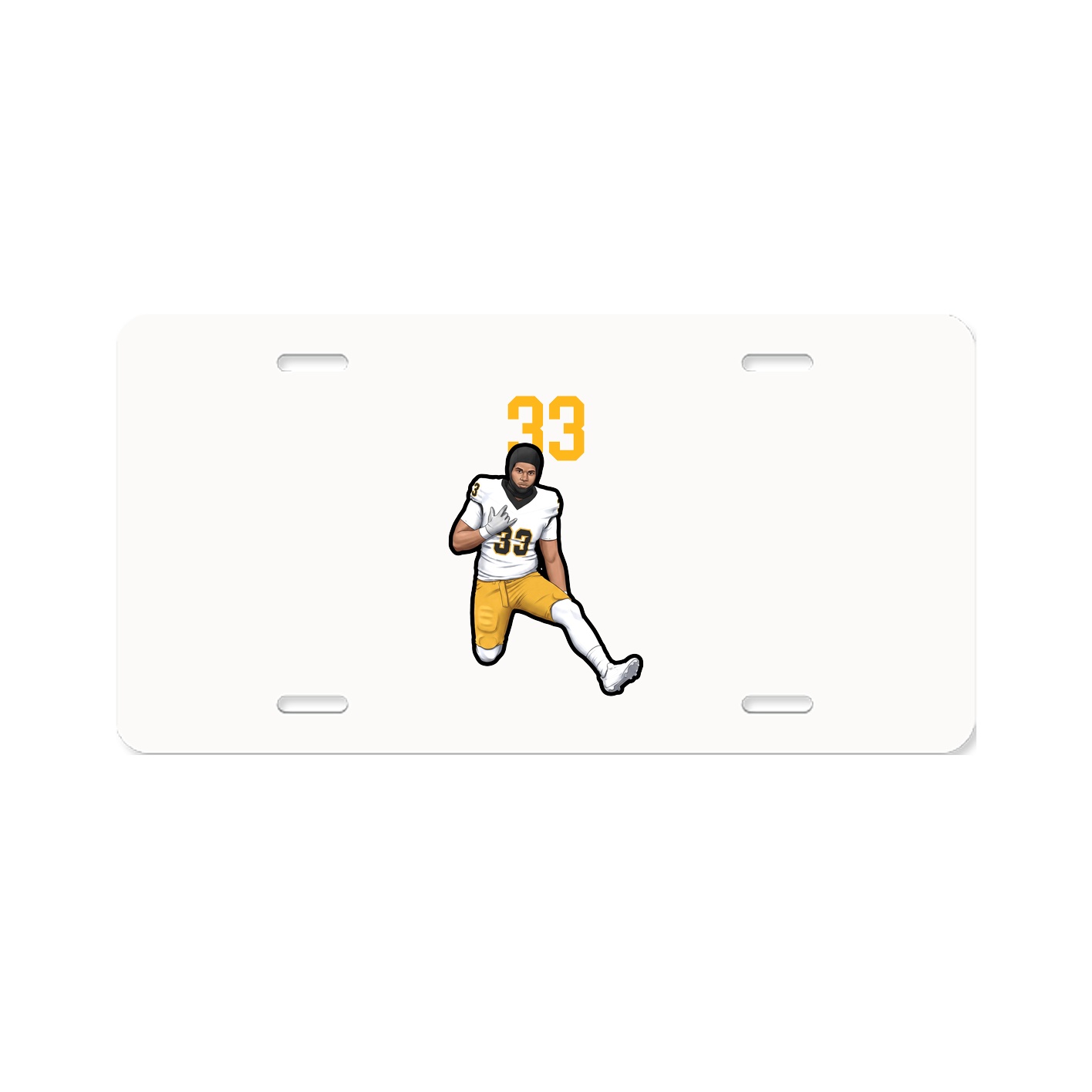 License Plate — Number Top in Classic