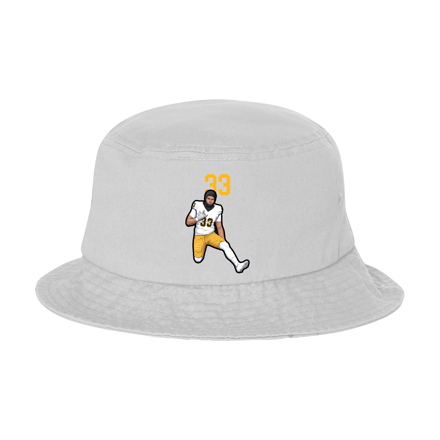 Bucket Cap — Number Top in White