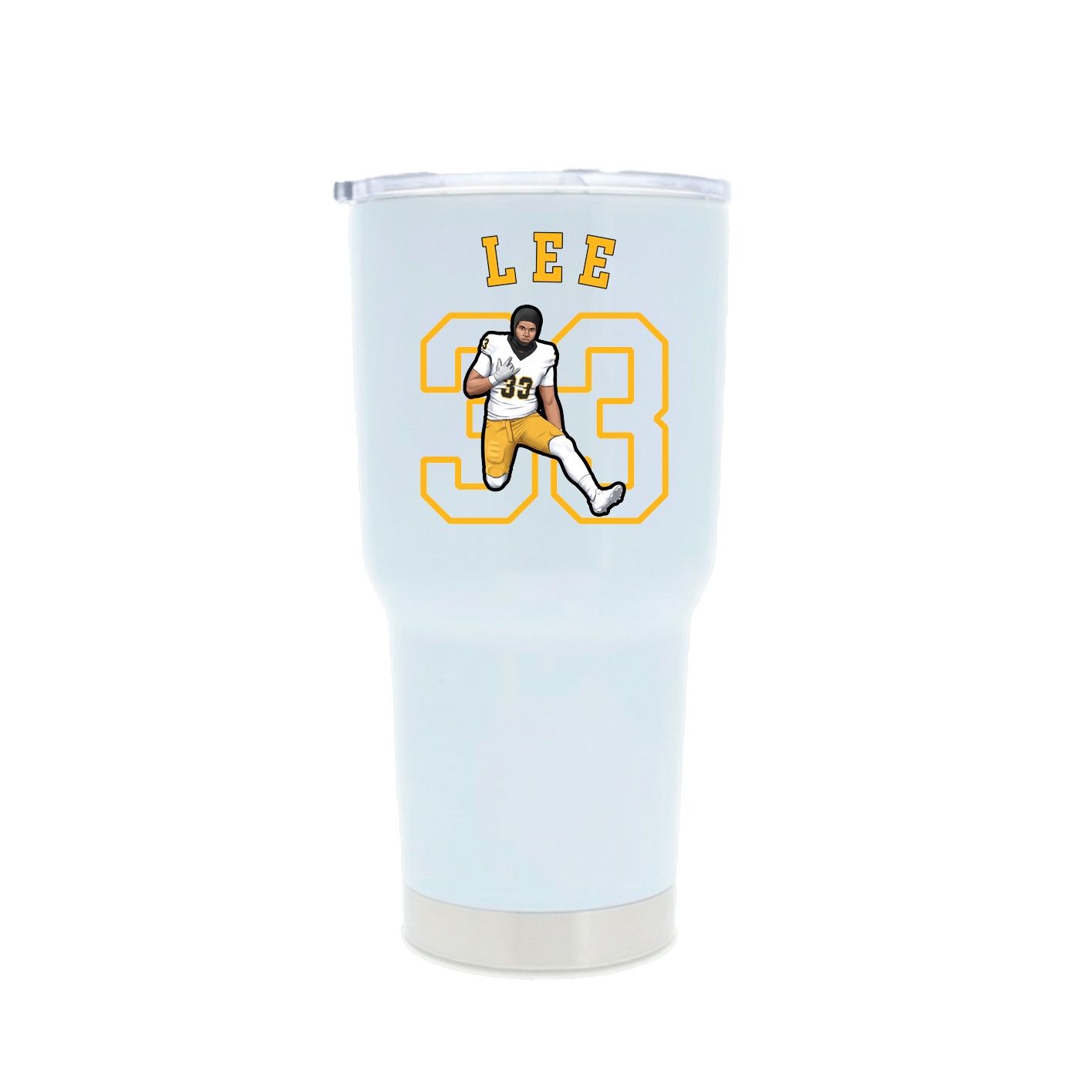30oz Stainless Steel Tumbler — Shirsey Arch in White