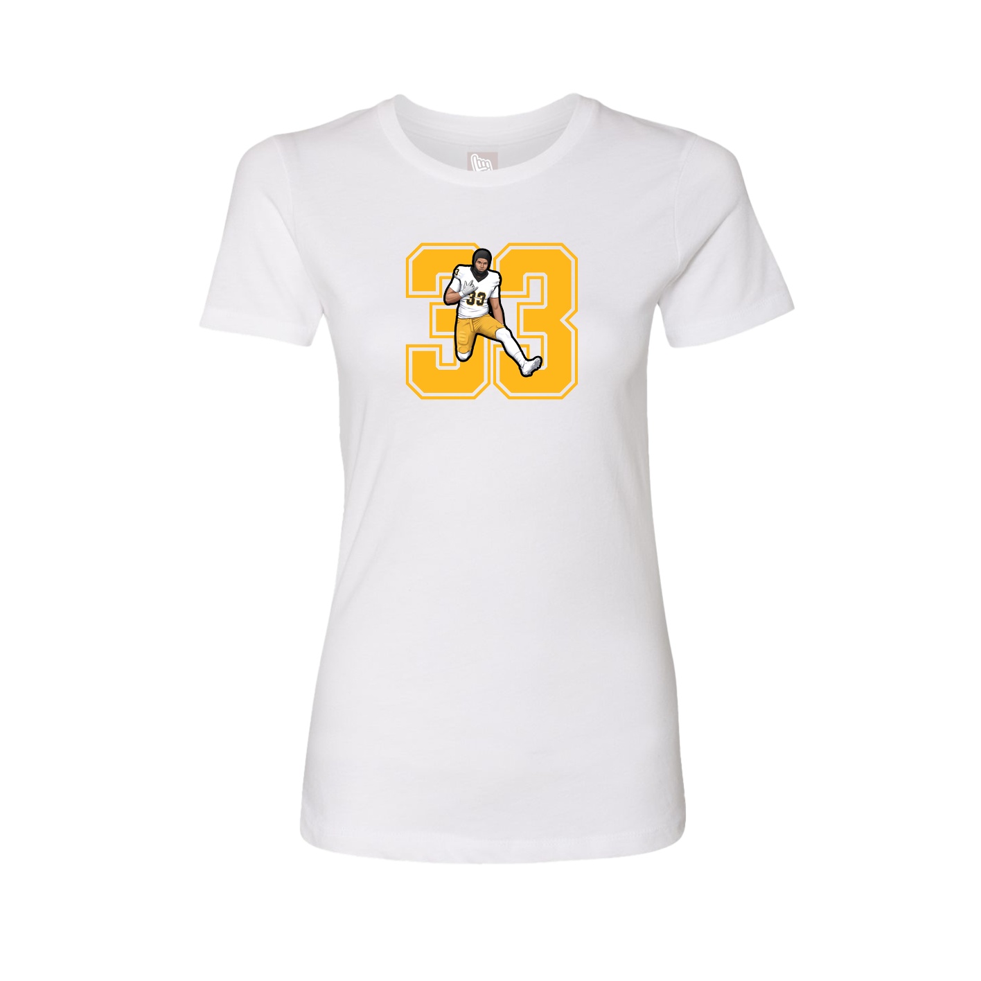 Womens Tee — Number in White