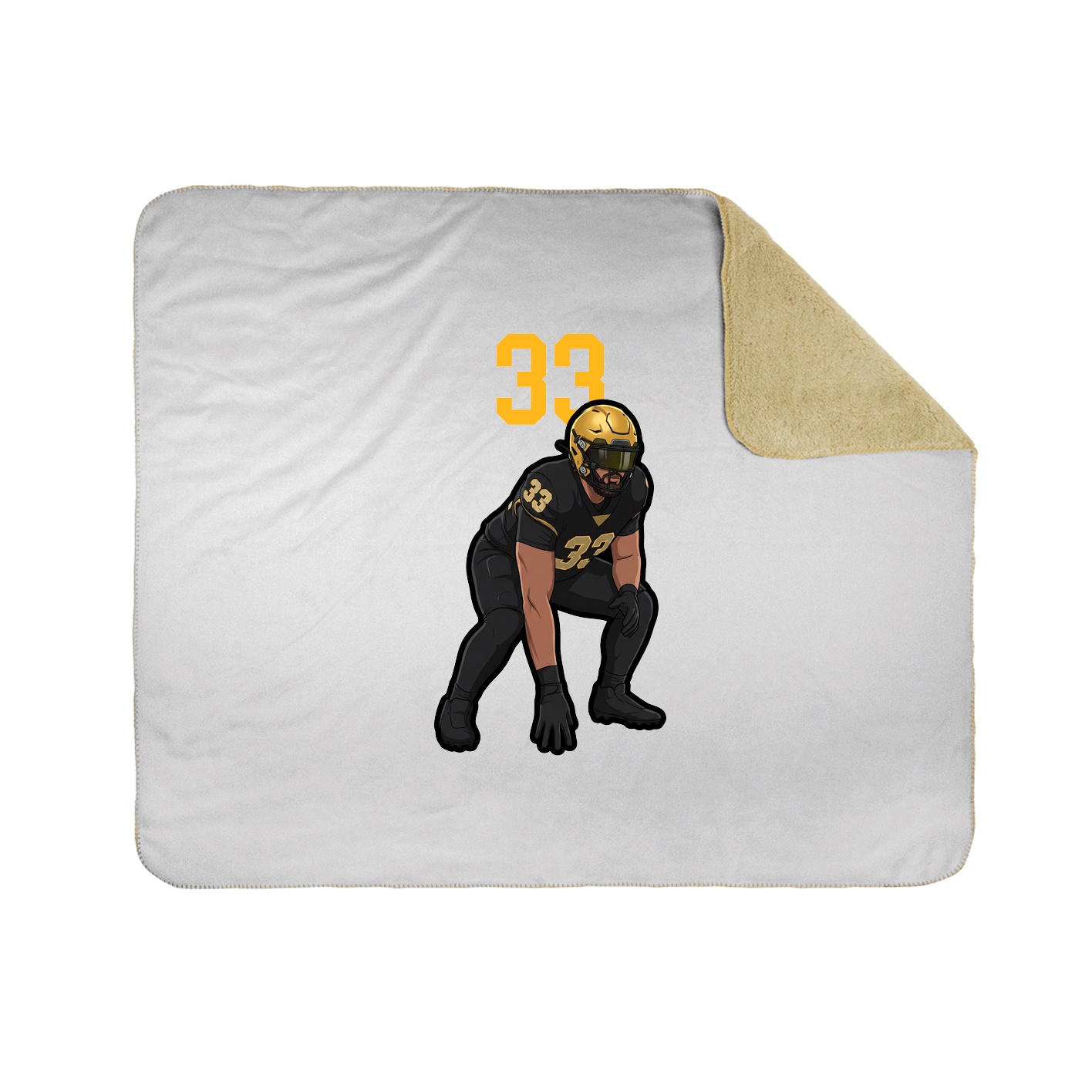 Throw Blanket — Number Top in White