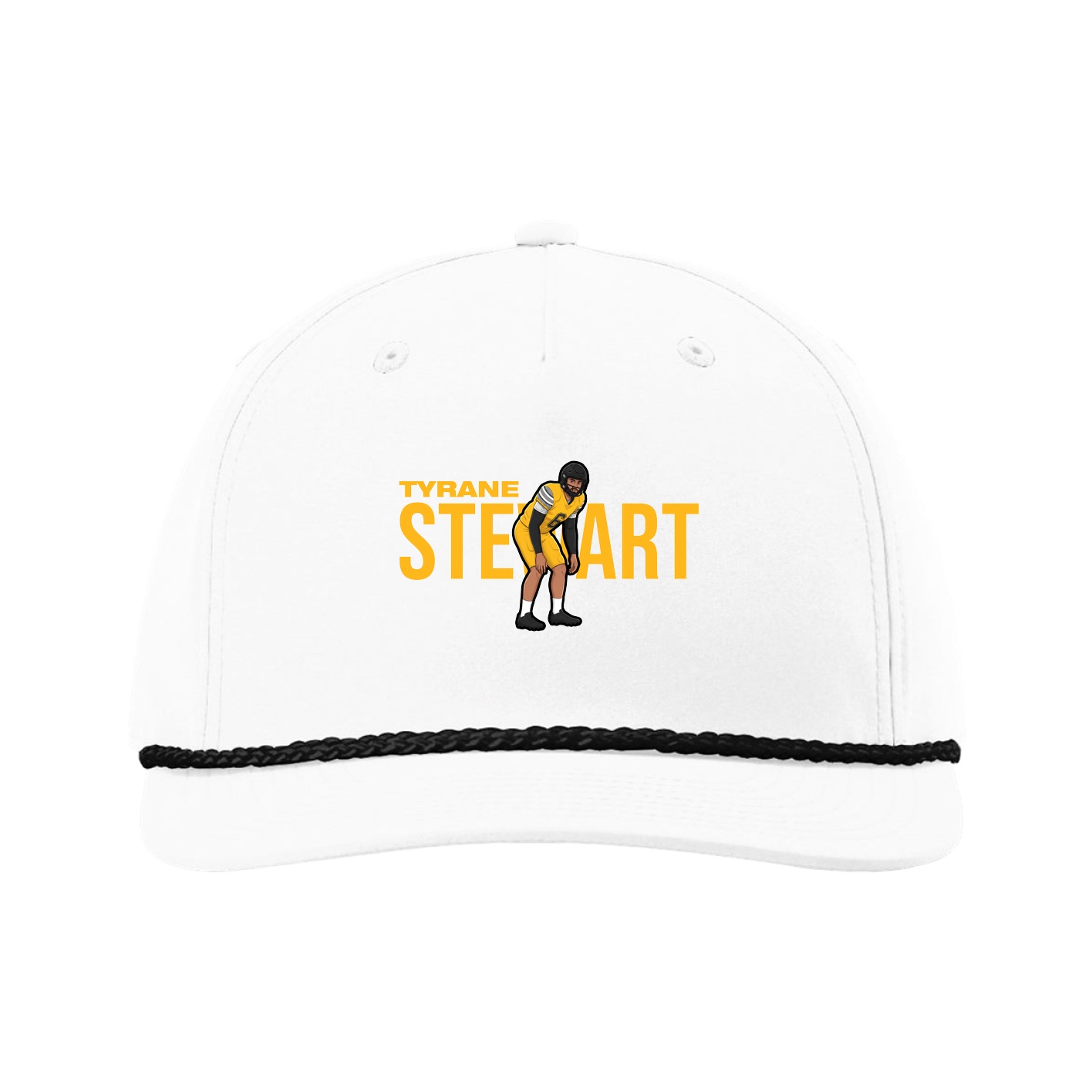 Five-Panel Classic Rope Cap — Player Name in White