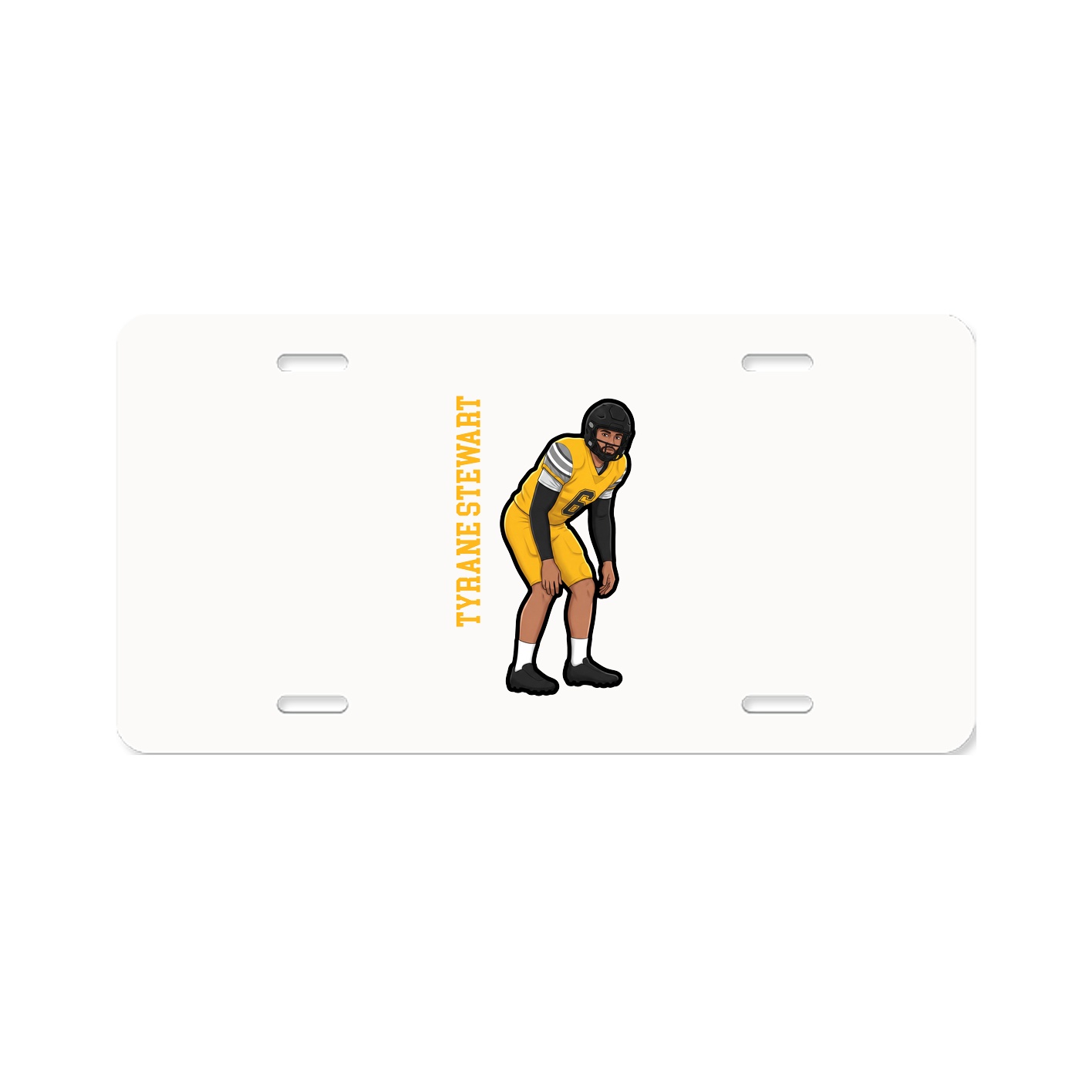 License Plate — Name Vertical in Classic