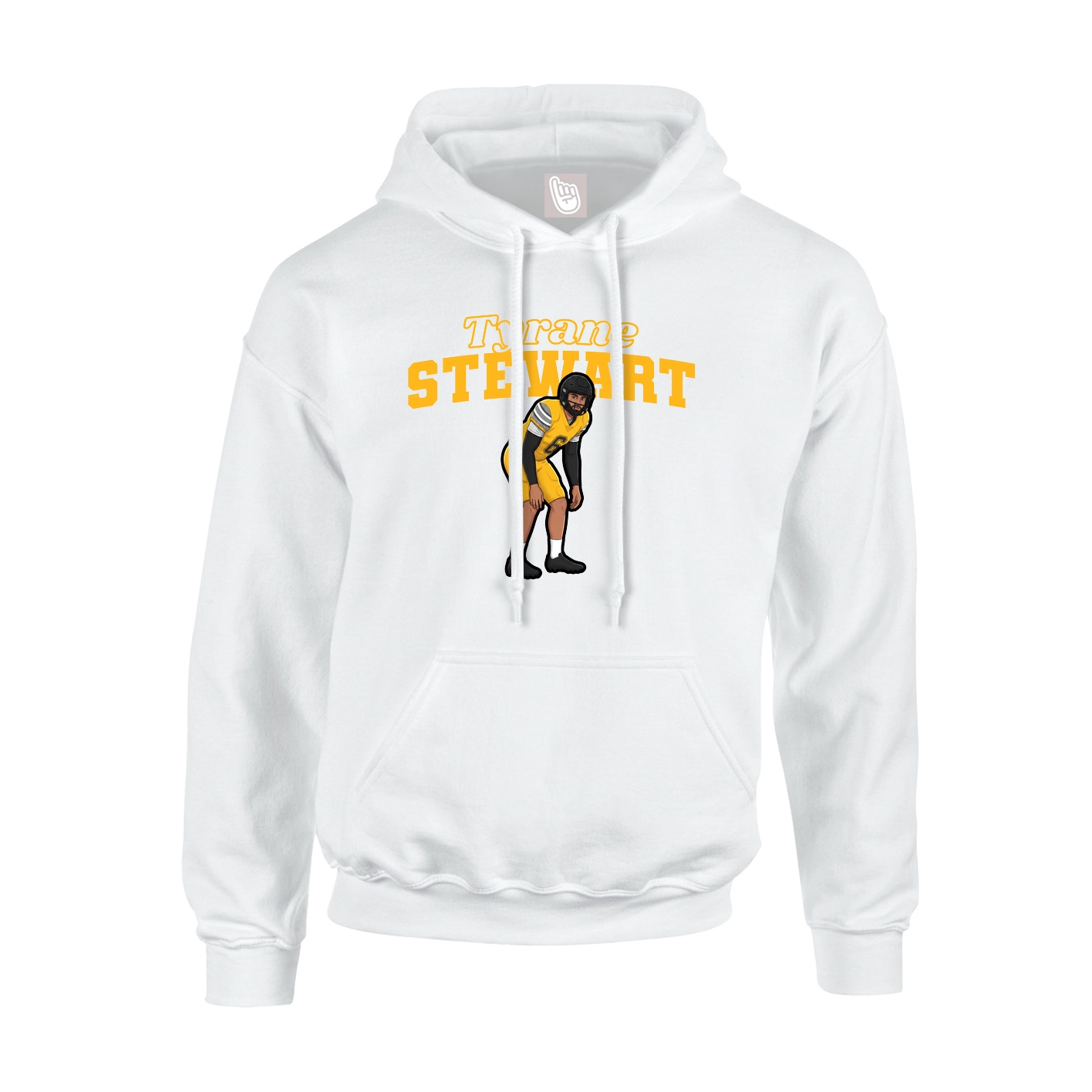 Hoodie — Name Arch in White