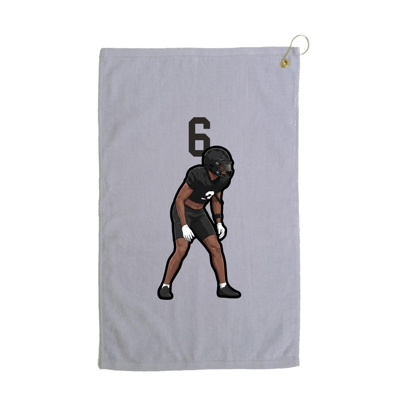 Golf Towel — Number Top in Grey