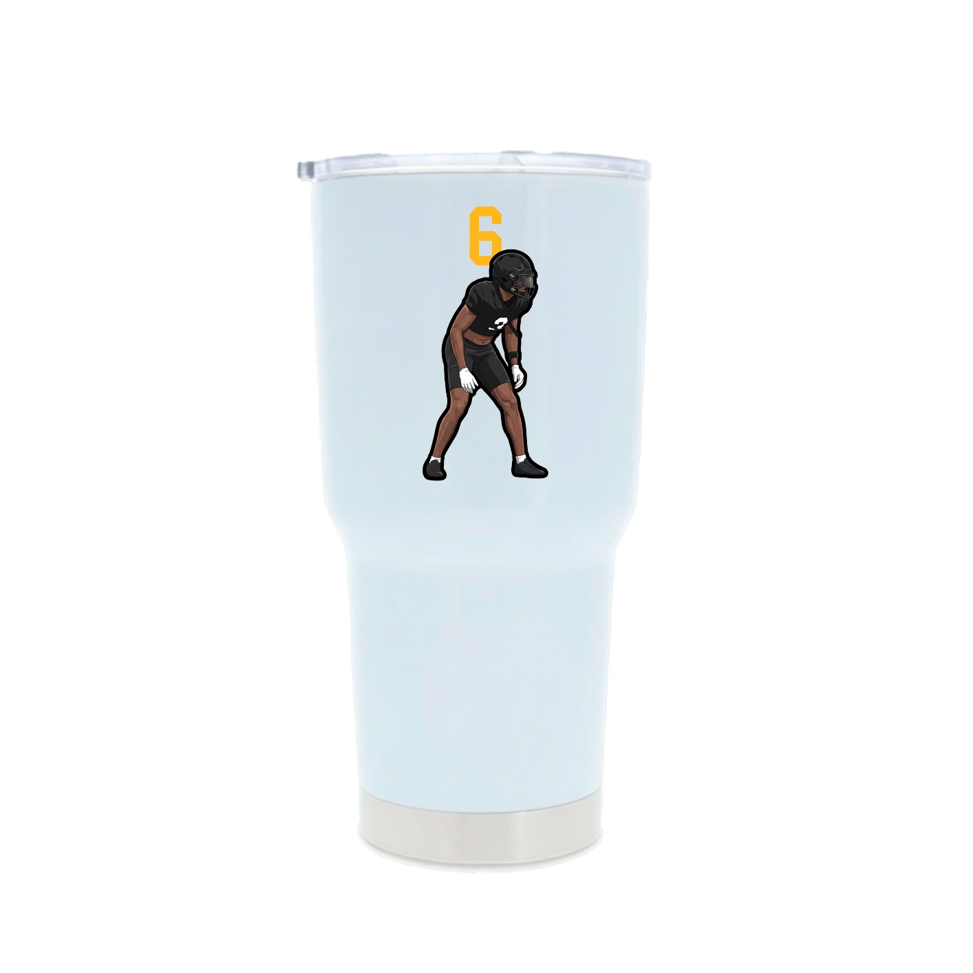 30oz Stainless Steel Tumbler — Number Top in White