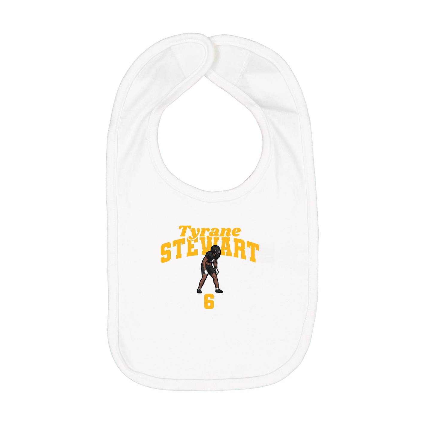 Infant Bib — Signature Arch in White