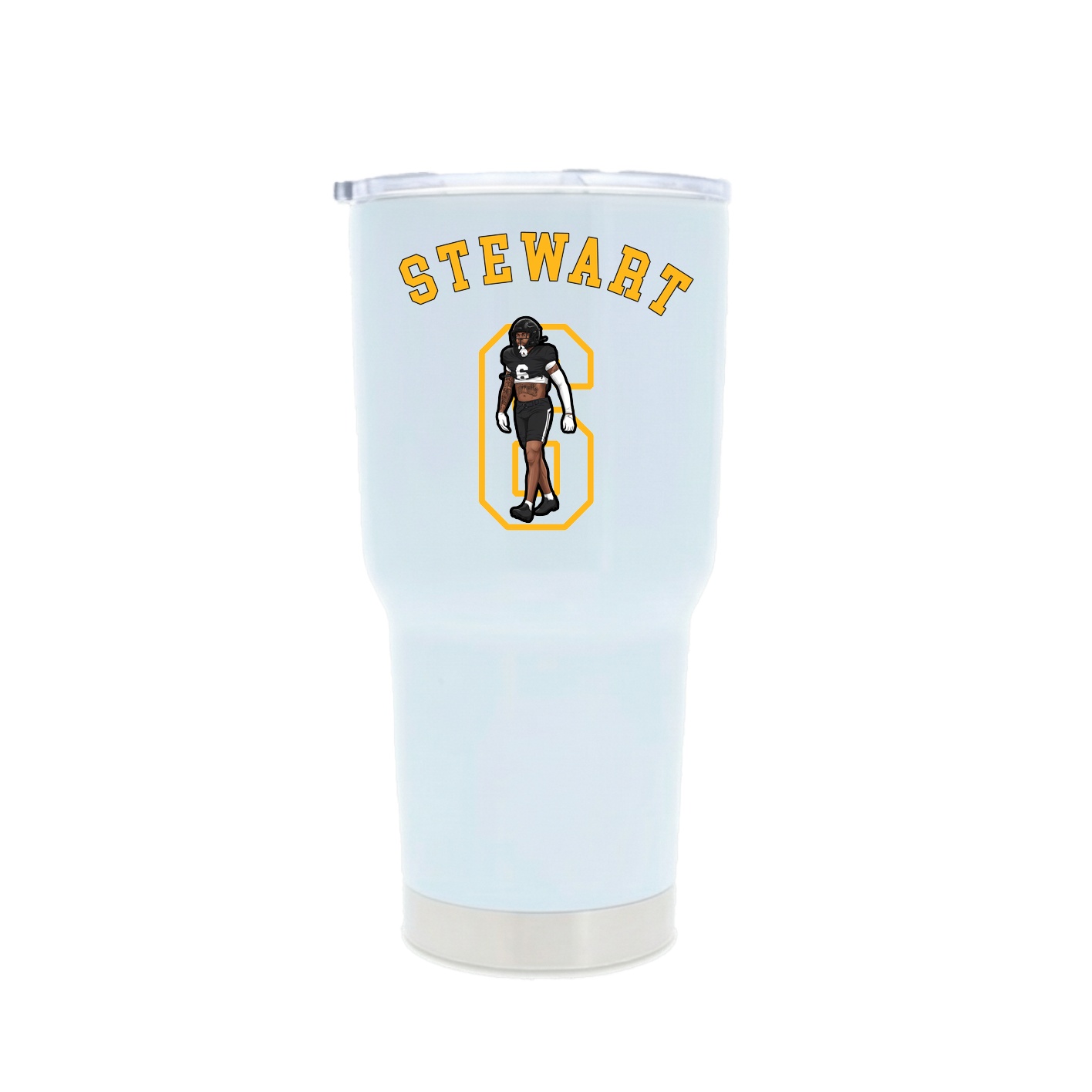 30oz Stainless Steel Tumbler — Shirsey Arch in White